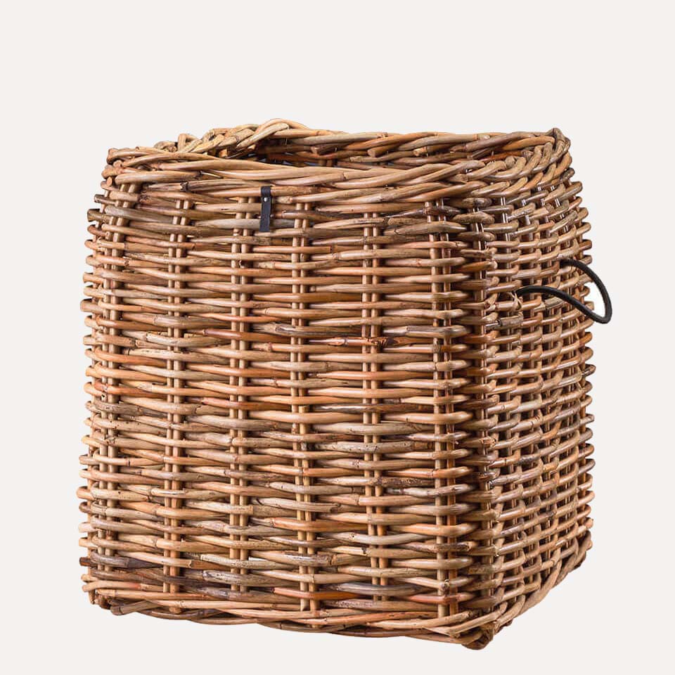Rattan Korb eckig mammut low - 82x90cm
