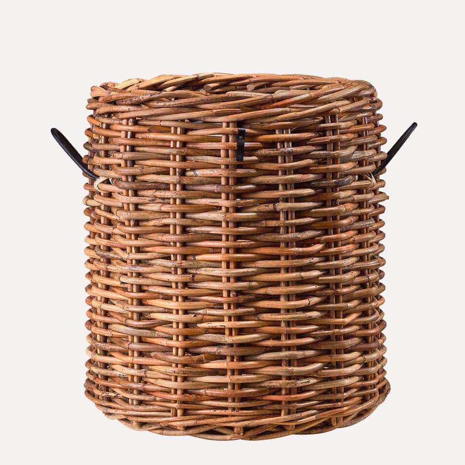 Rattan Korb rund mammut low - 85x90cm