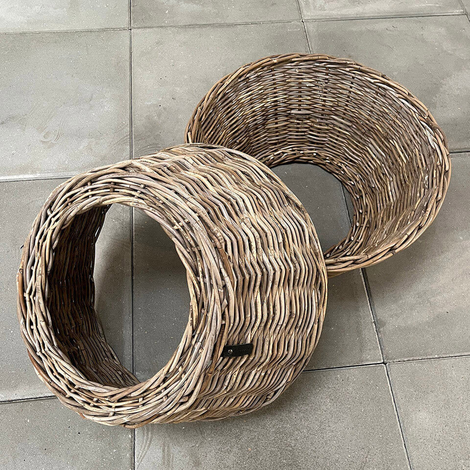 Rattan Übertopf & Weihnachtsbaum-Abdeckung - Kubu