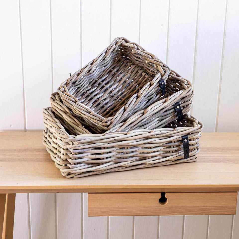 Rattan Schale Kubu - eckig