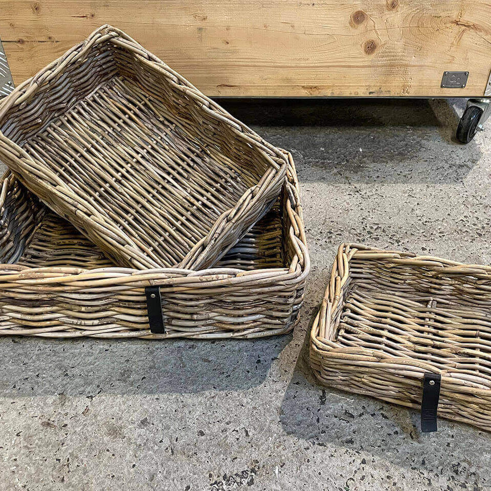 Rattan Schale Kubu - eckig