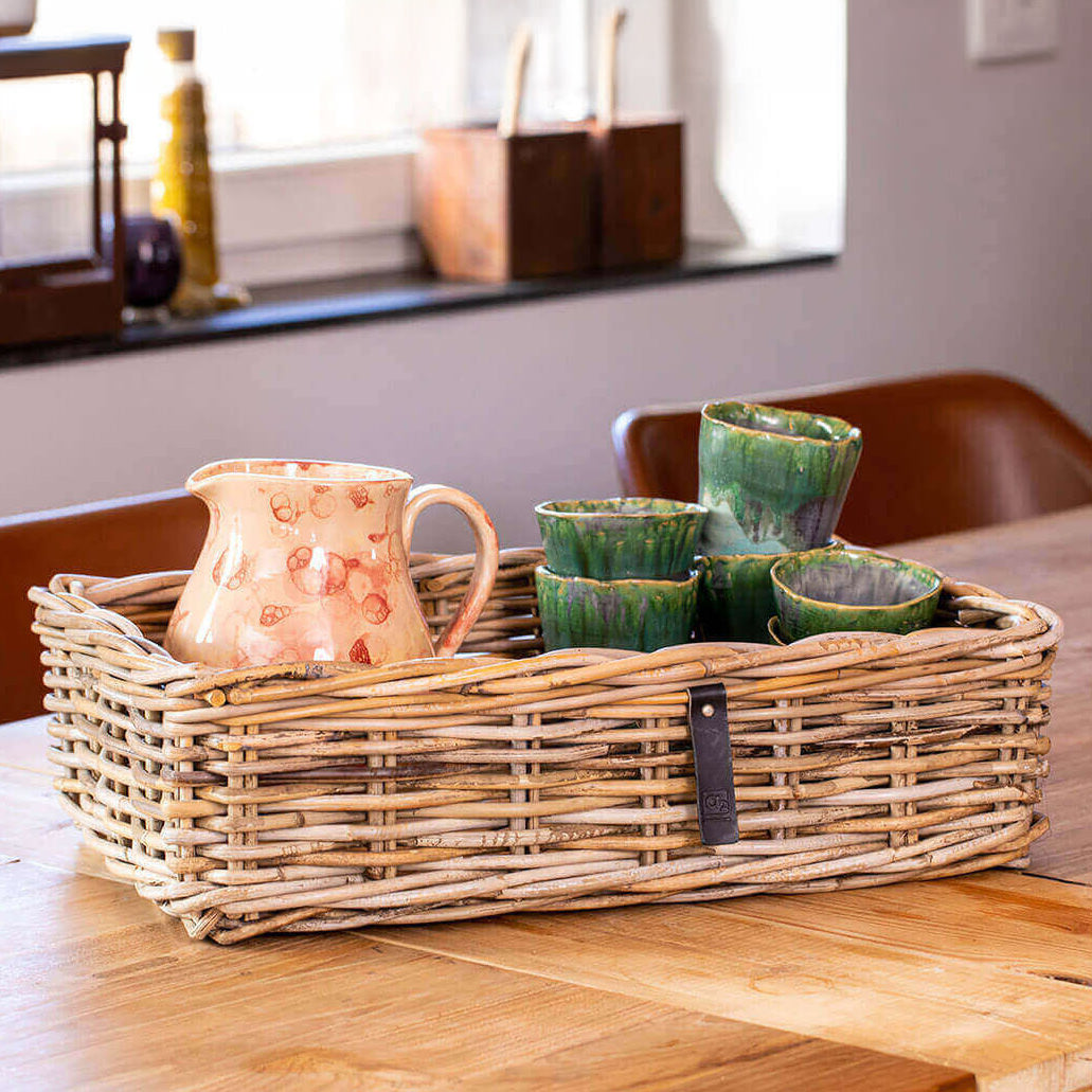 Rattan Schale Kubu - eckig