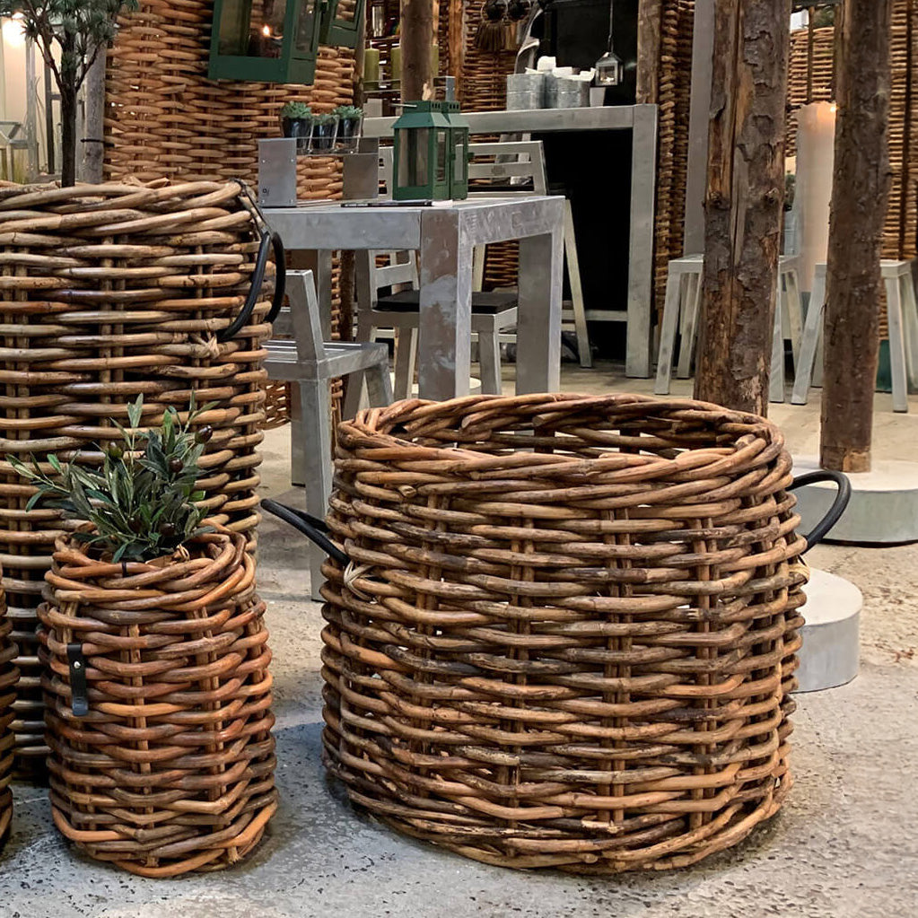 Rattan Korb rund mega low - 62x50cm