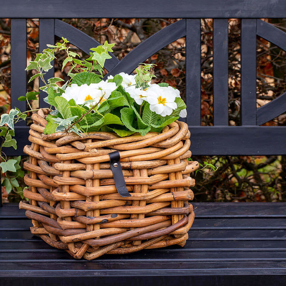 Rattan Korb eckig mini low - 27x24cm