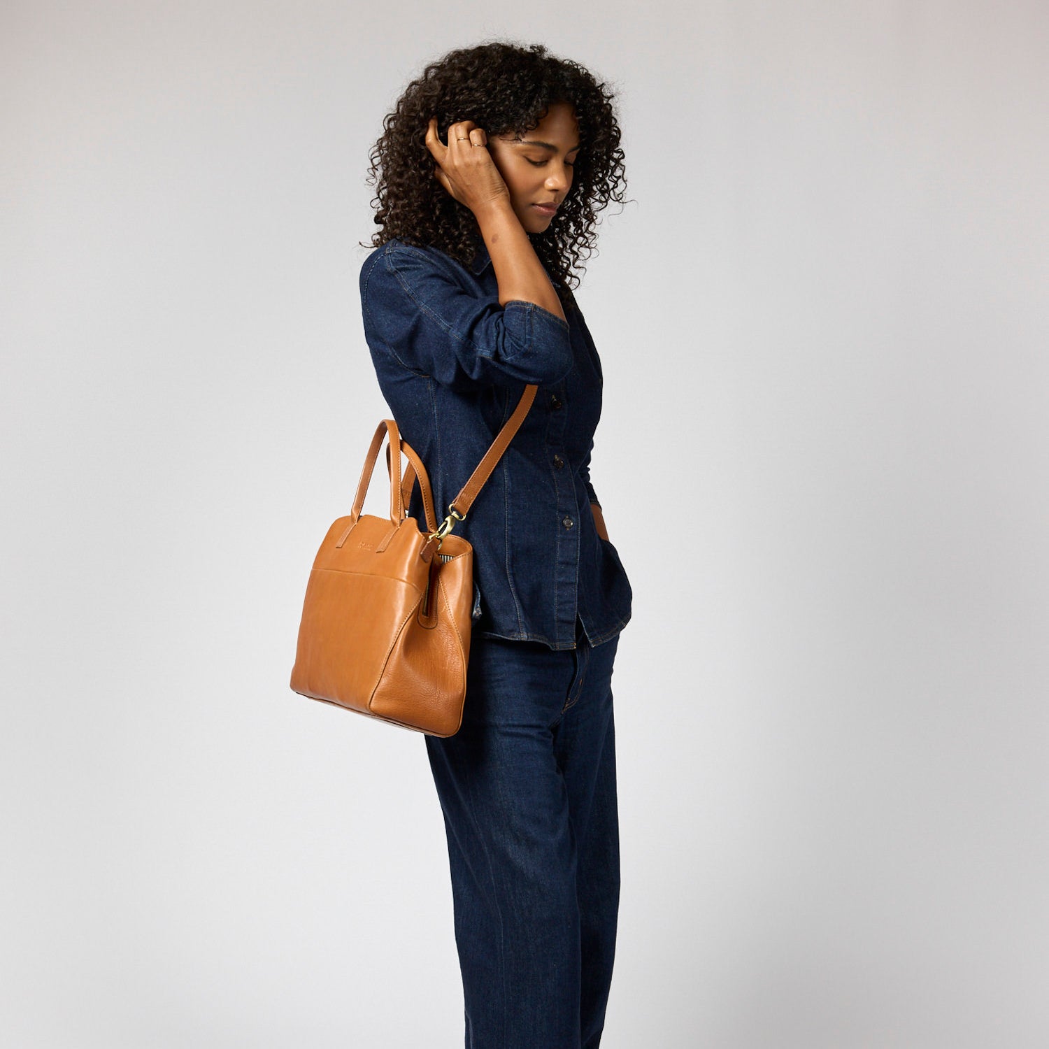 Rita Tasche - Leder Cognac mit 2 Straps