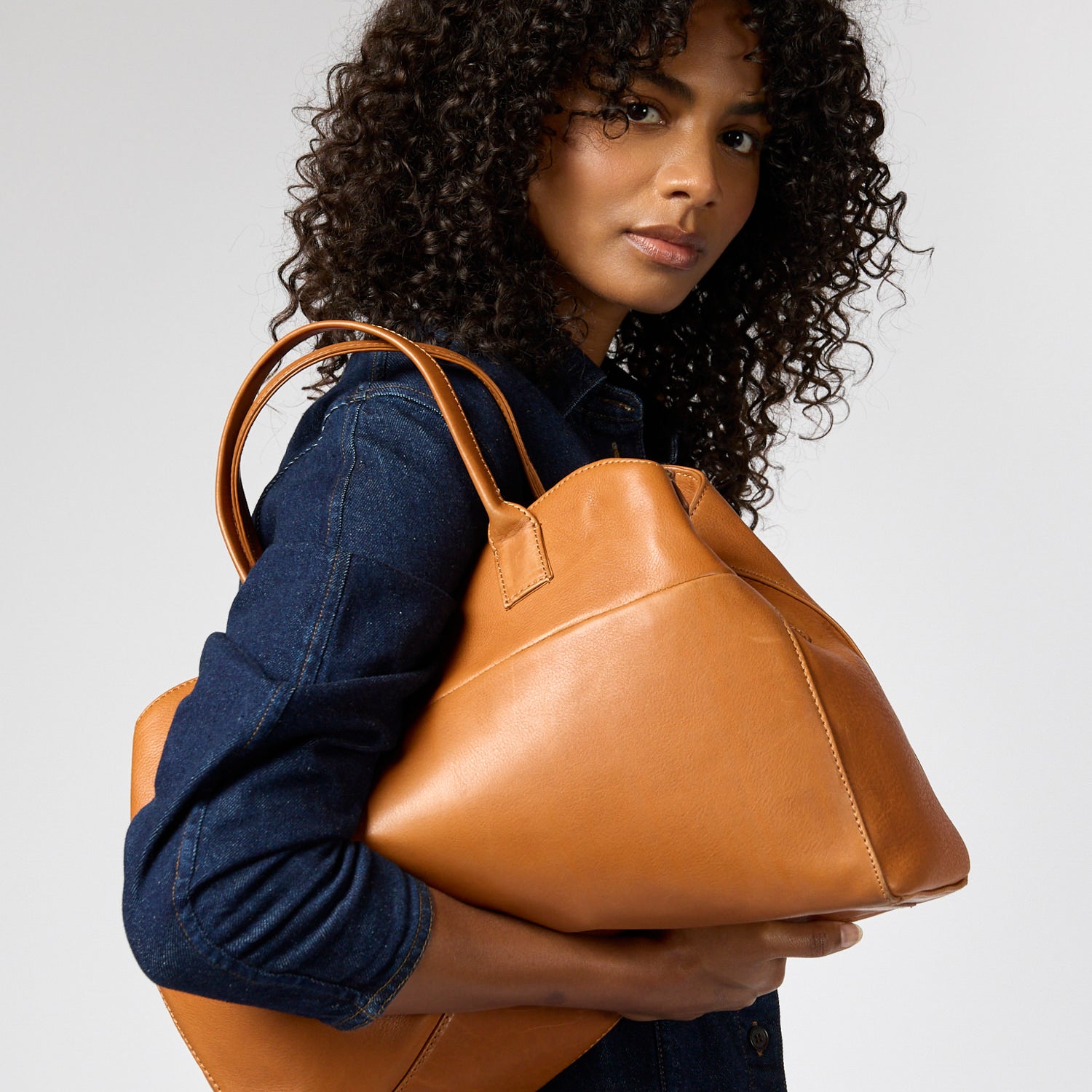 Rita Tasche - Leder Cognac mit 2 Straps