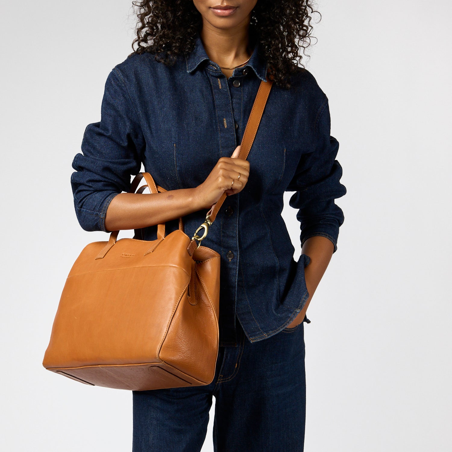 Rita Tasche - Leder Cognac mit 2 Straps