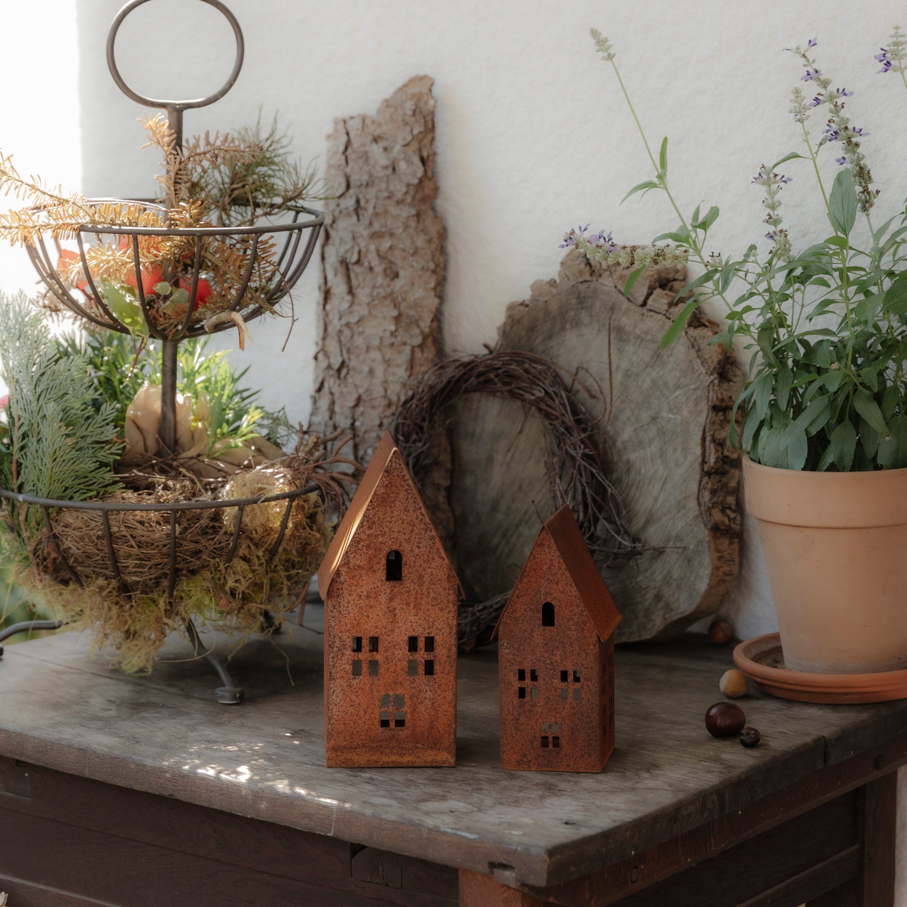Gartendeko Lichthaus Rost
