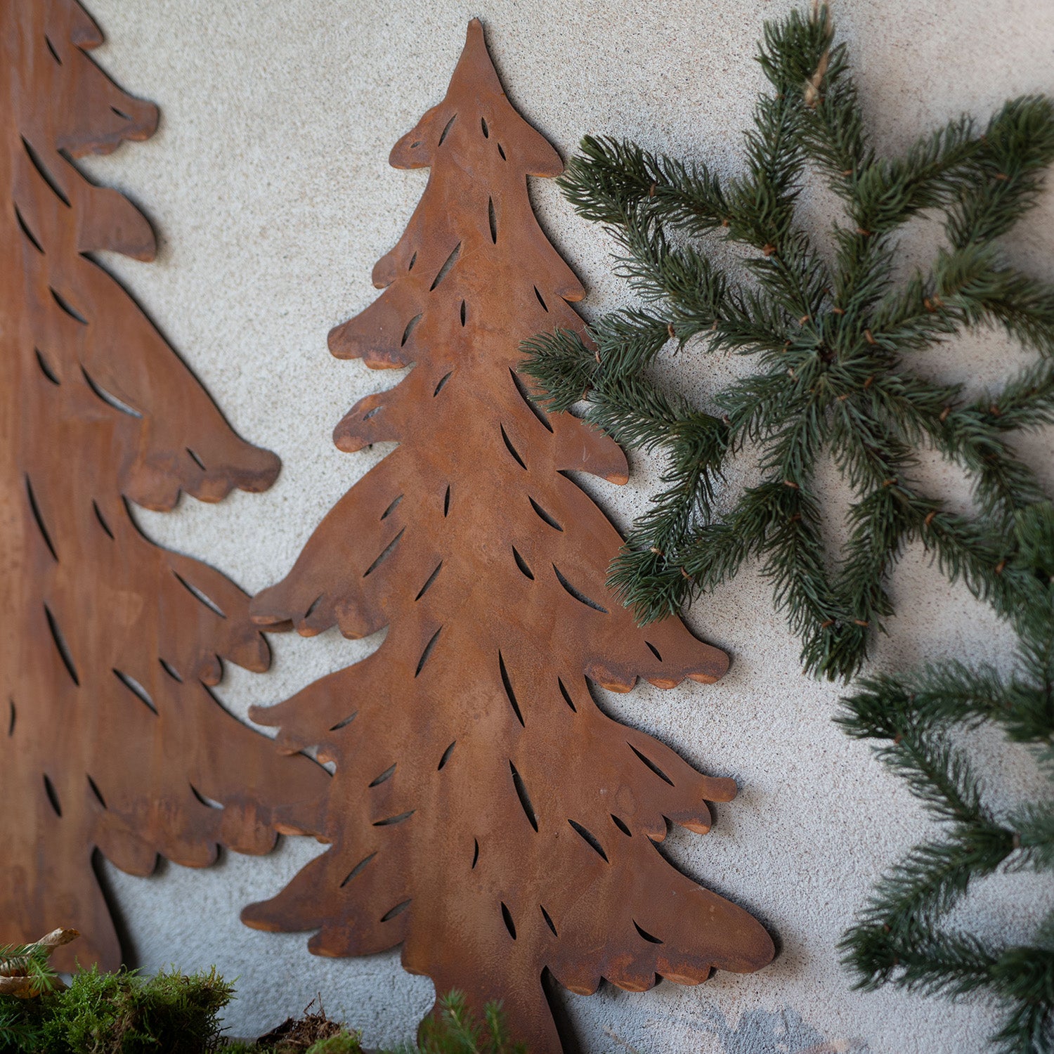 Tannenbaum Gartenstecker Rost