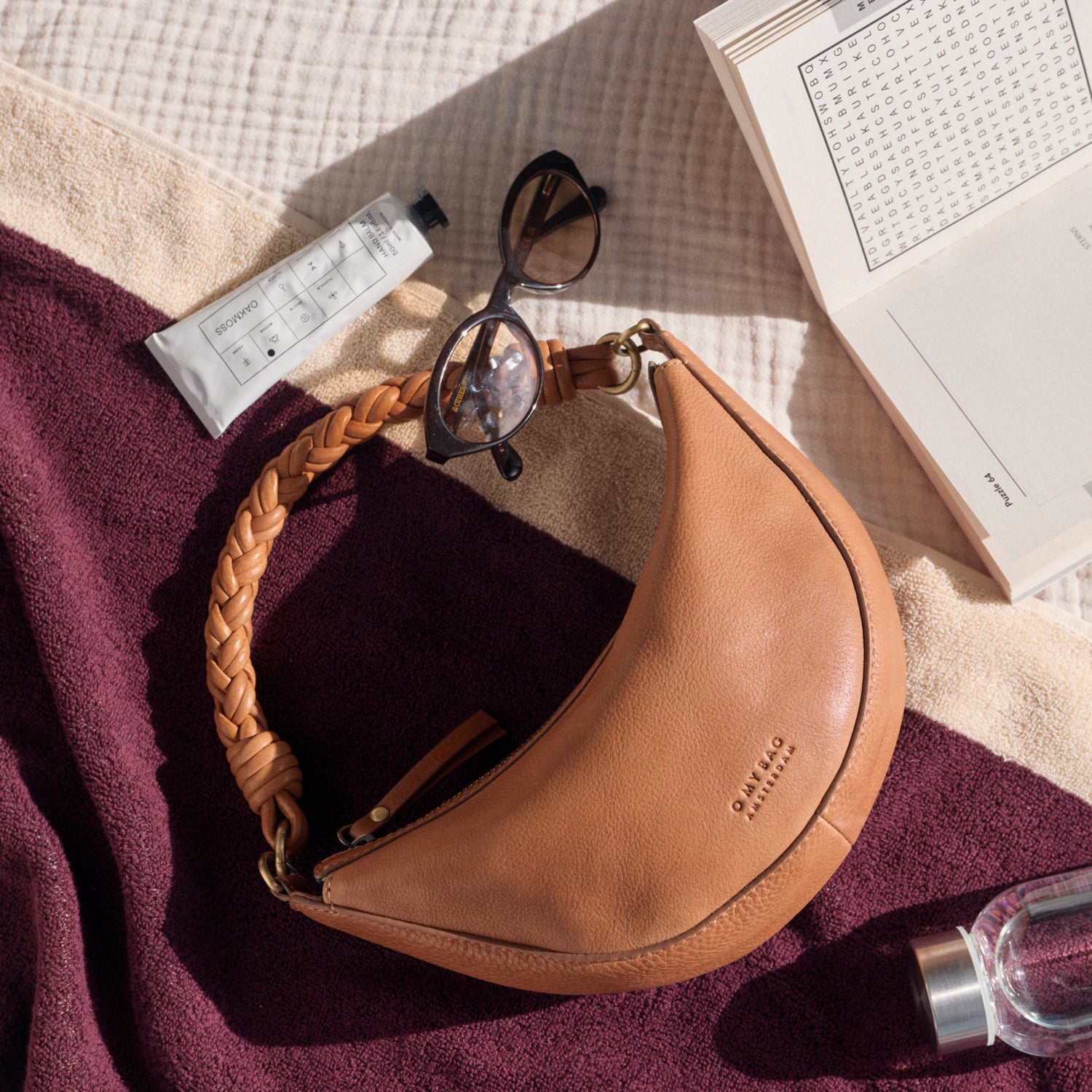 Leo Mini Tasche - Leder Cognac mit 2 Straps