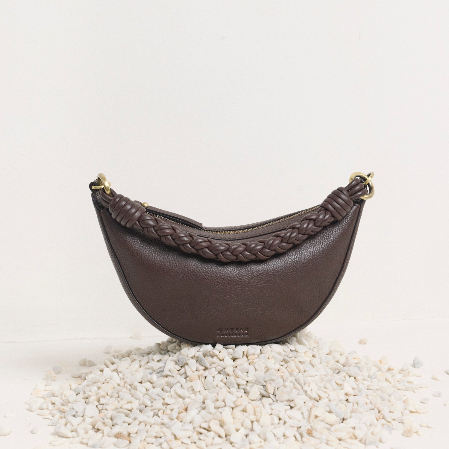 Leo Mini Tasche - Leder Chocolate mit 2 Straps