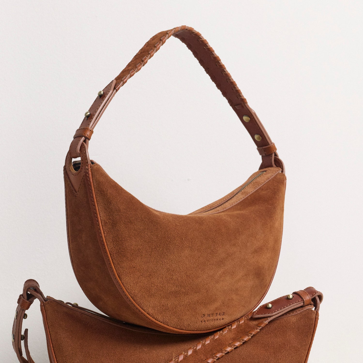 Leo Tasche - Suede Leder Cognac