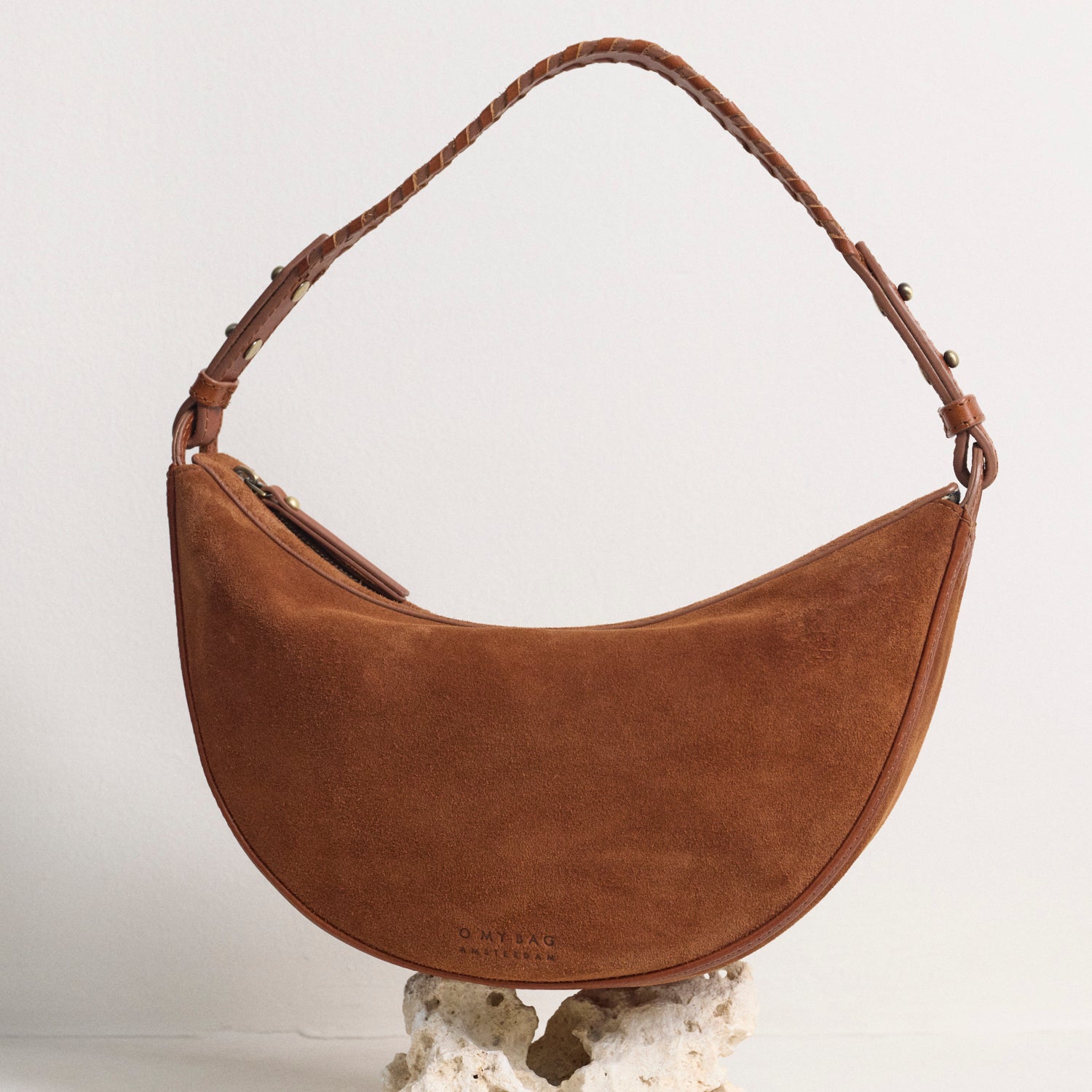 Leo Tasche - Suede Leder Cognac