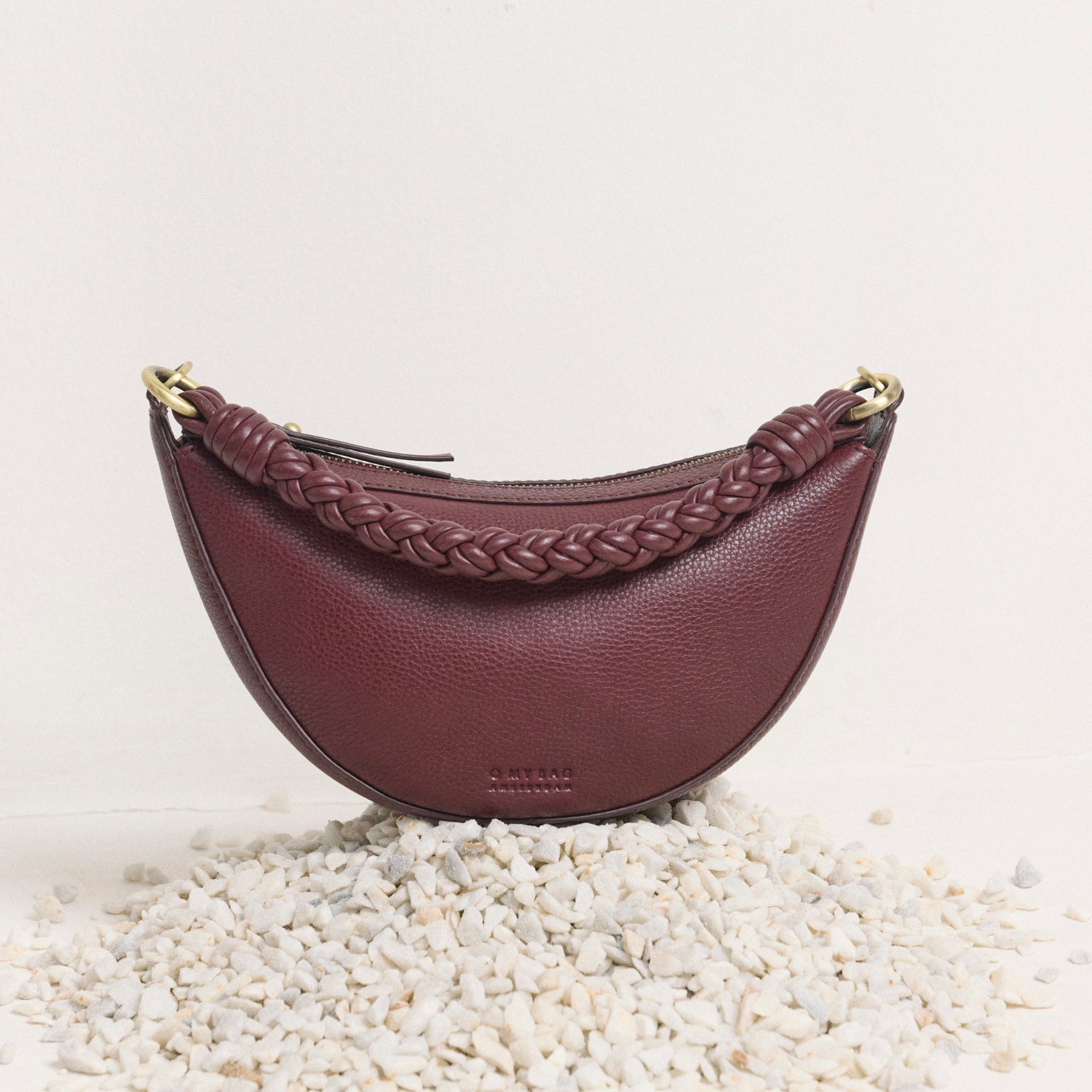 Leo Mini Tasche - Leder Dark Cherry mit 2 Straps