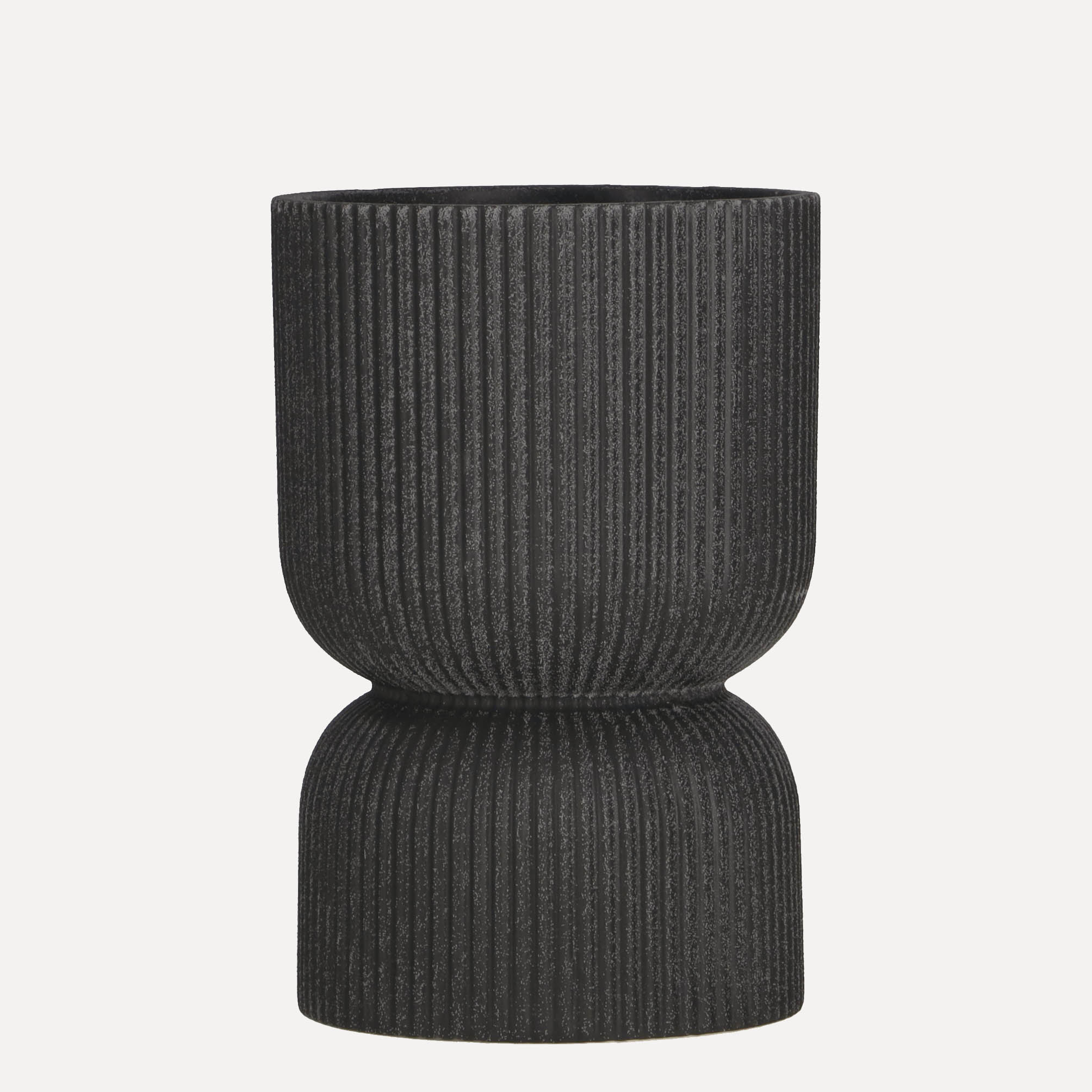 Übertopf / Vase Fuji - schwarz