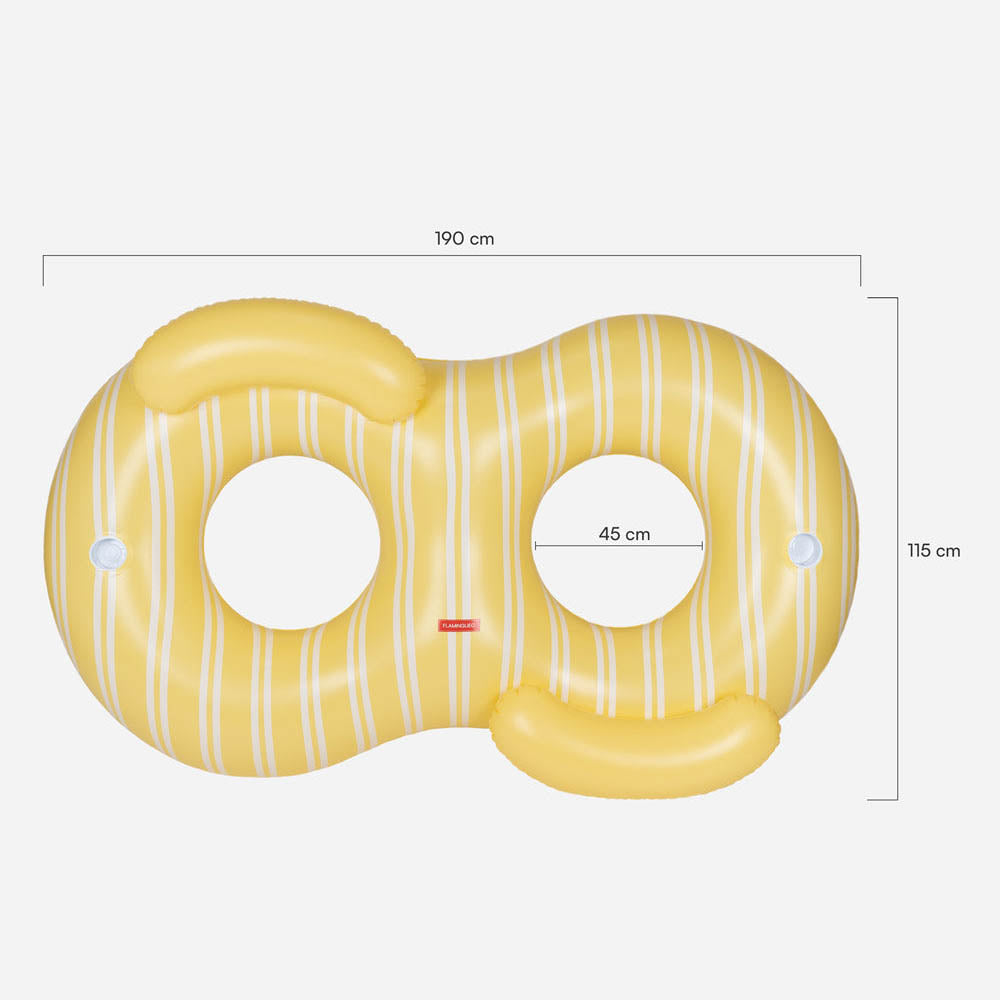 Doppelter Schwimmring Donut - gelb