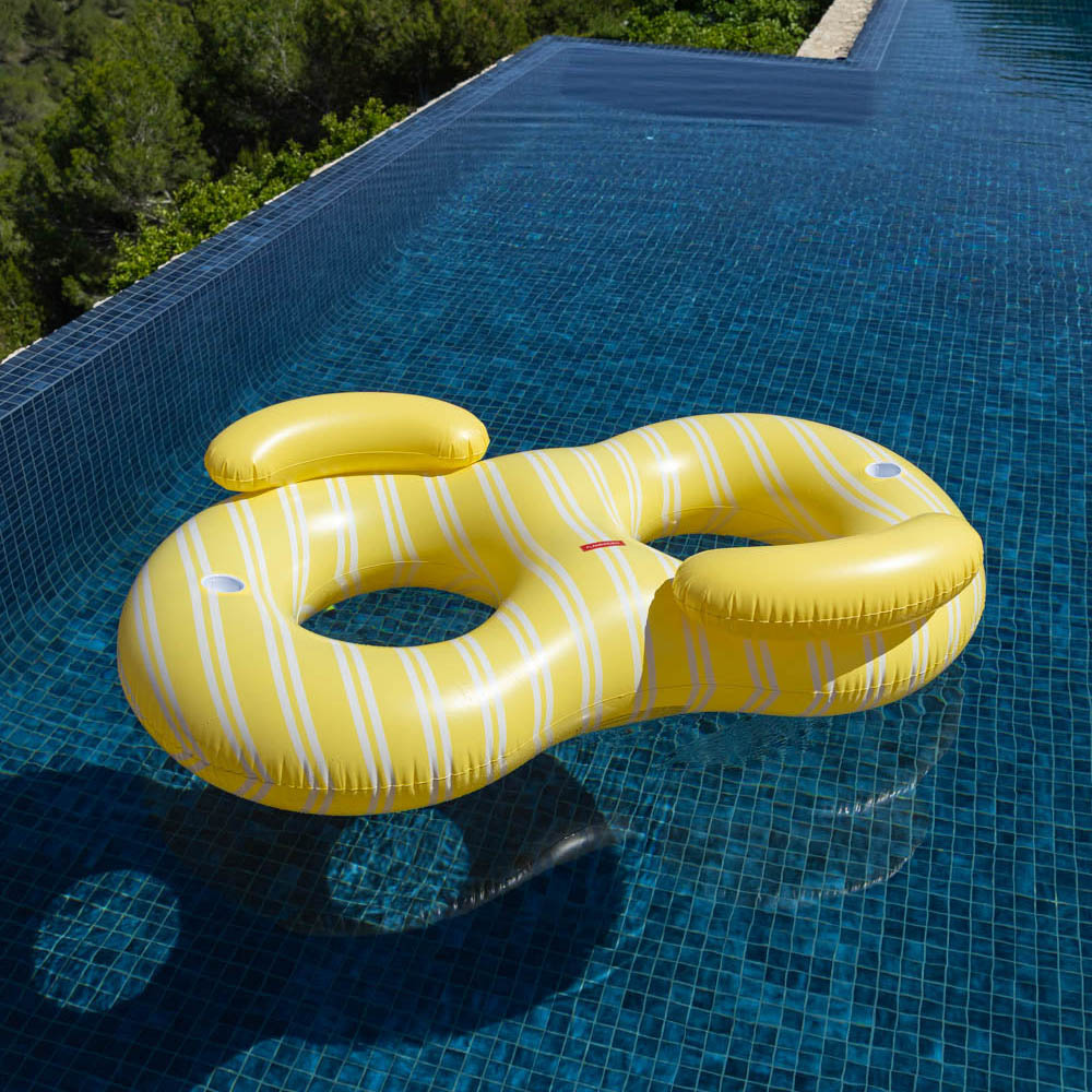 Doppelter Schwimmring Donut - gelb