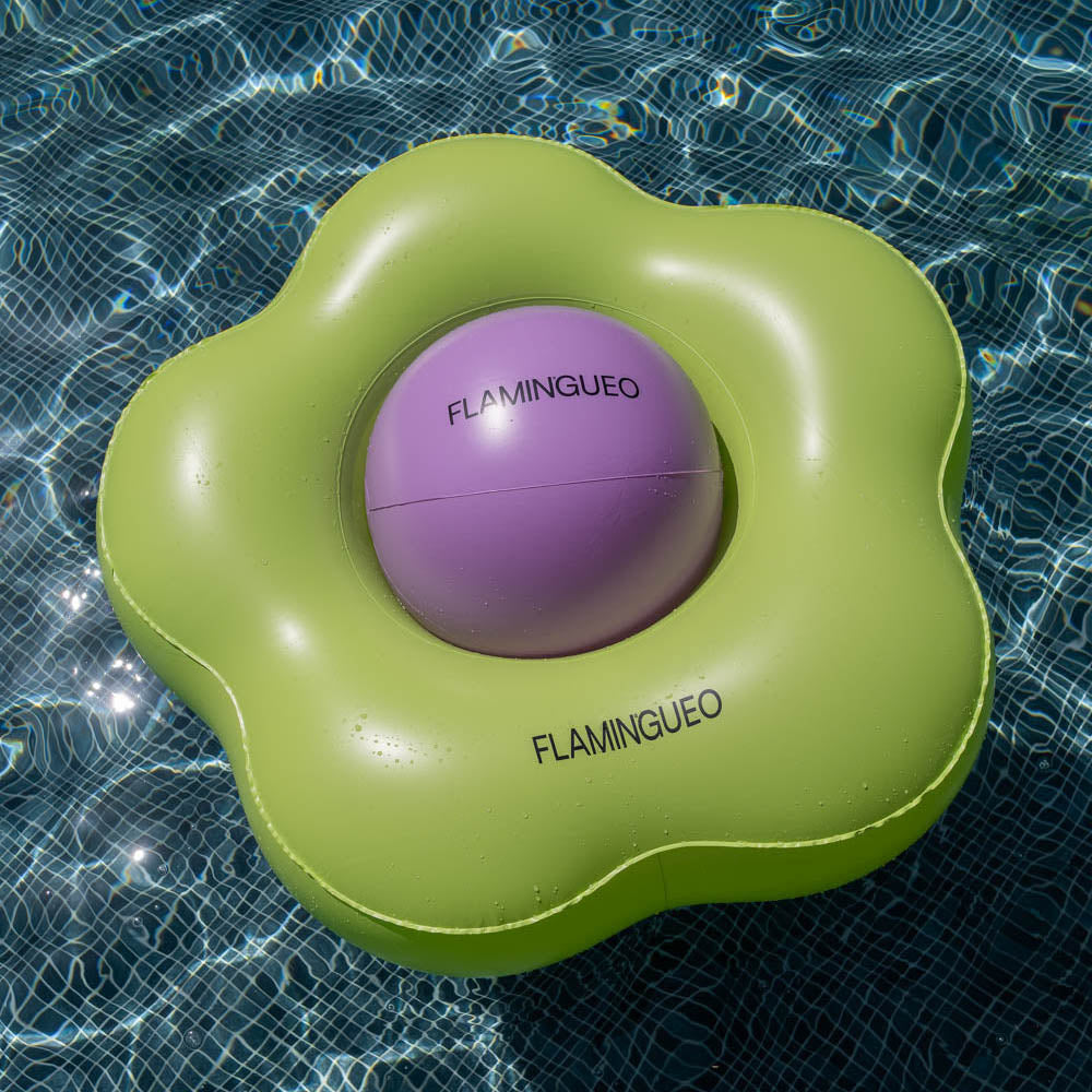 Schwimmring mit Ball - grün lila