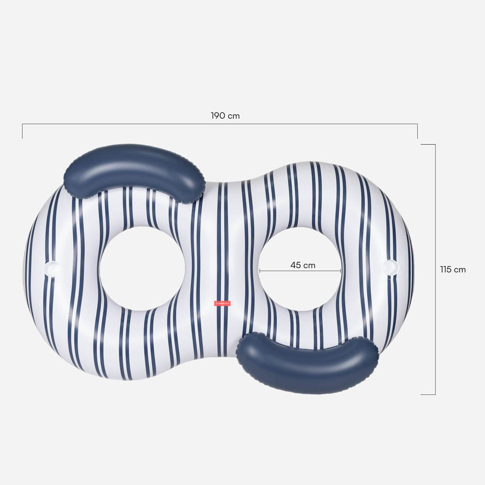 Doppelter Schwimmring Donut - blau