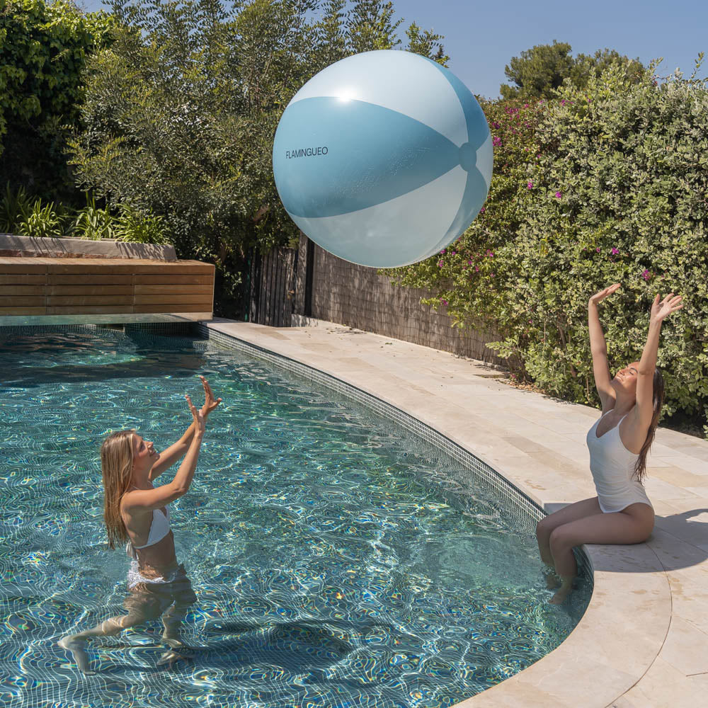 Wasserball Streifen XL - blau