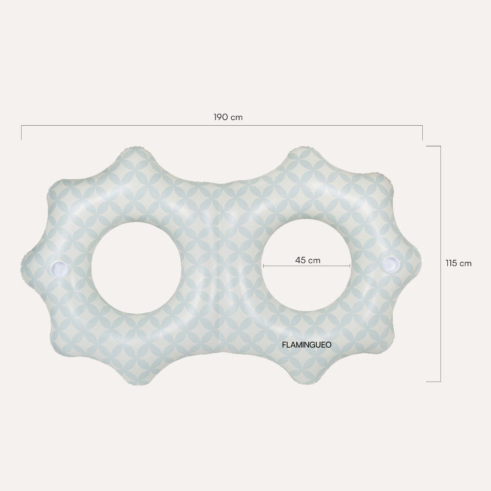 Doppelter Schwimmring Flower - blau
