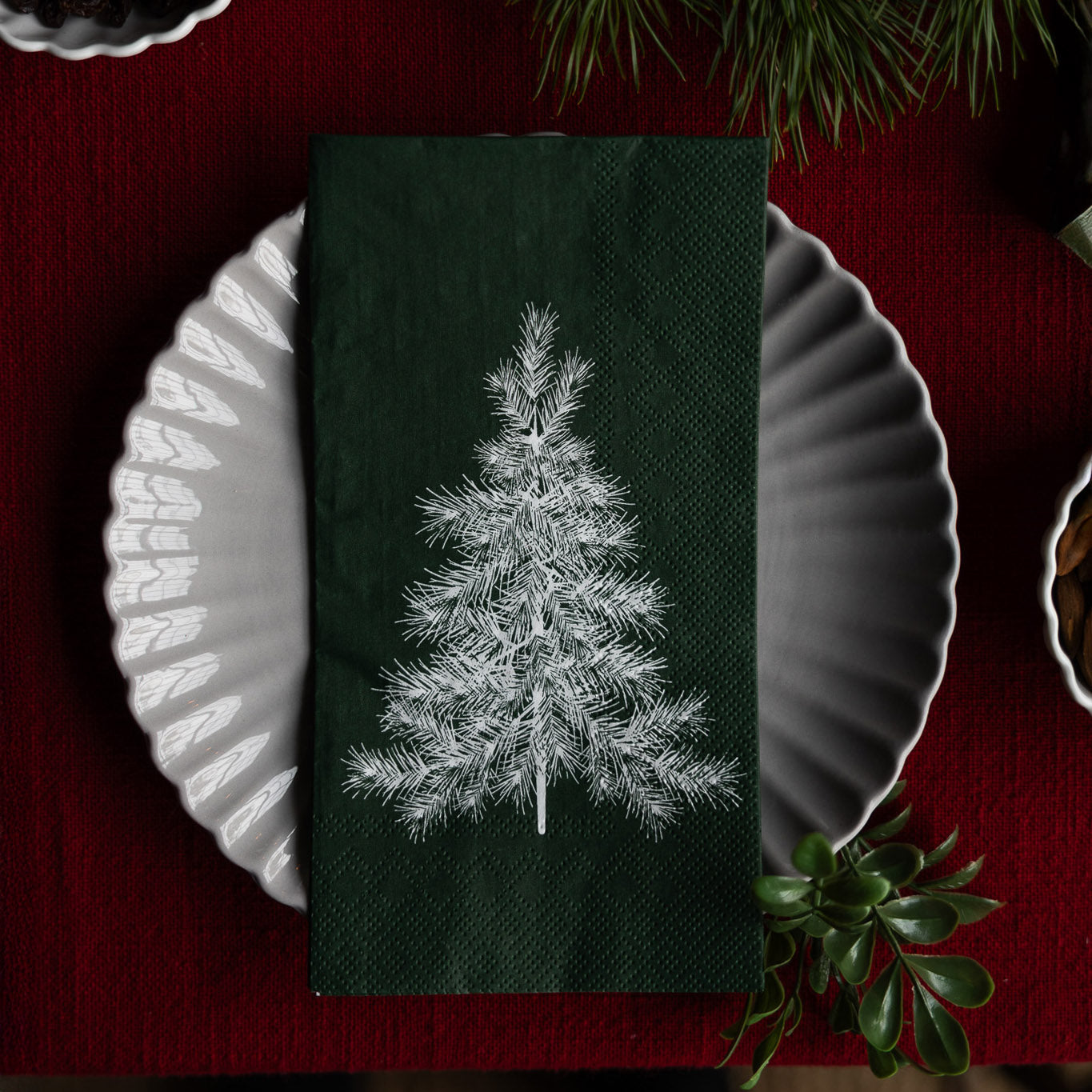 Servietten Julgran - grün
