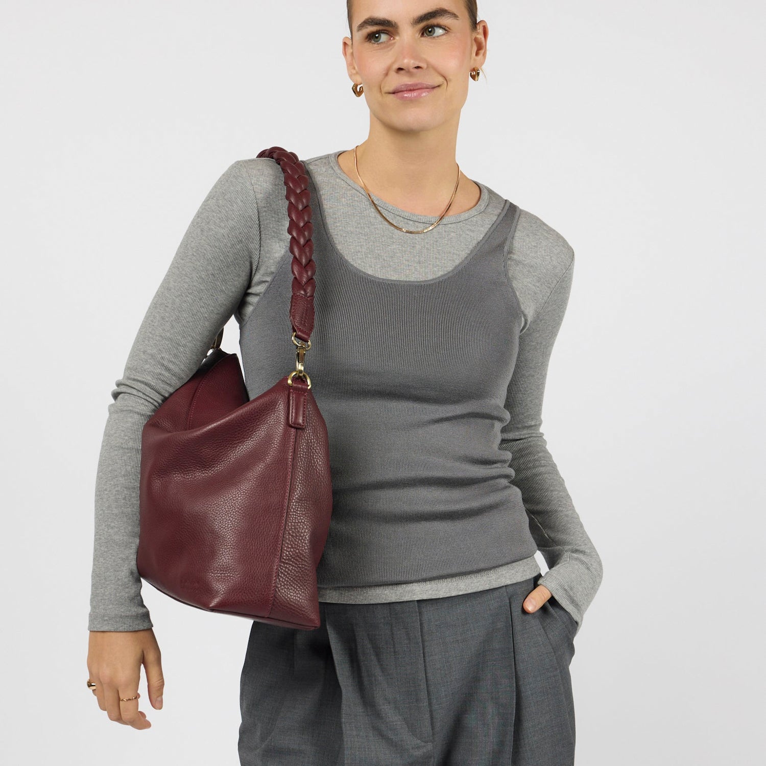 Sienna Tasche - Leder Dark Cherry