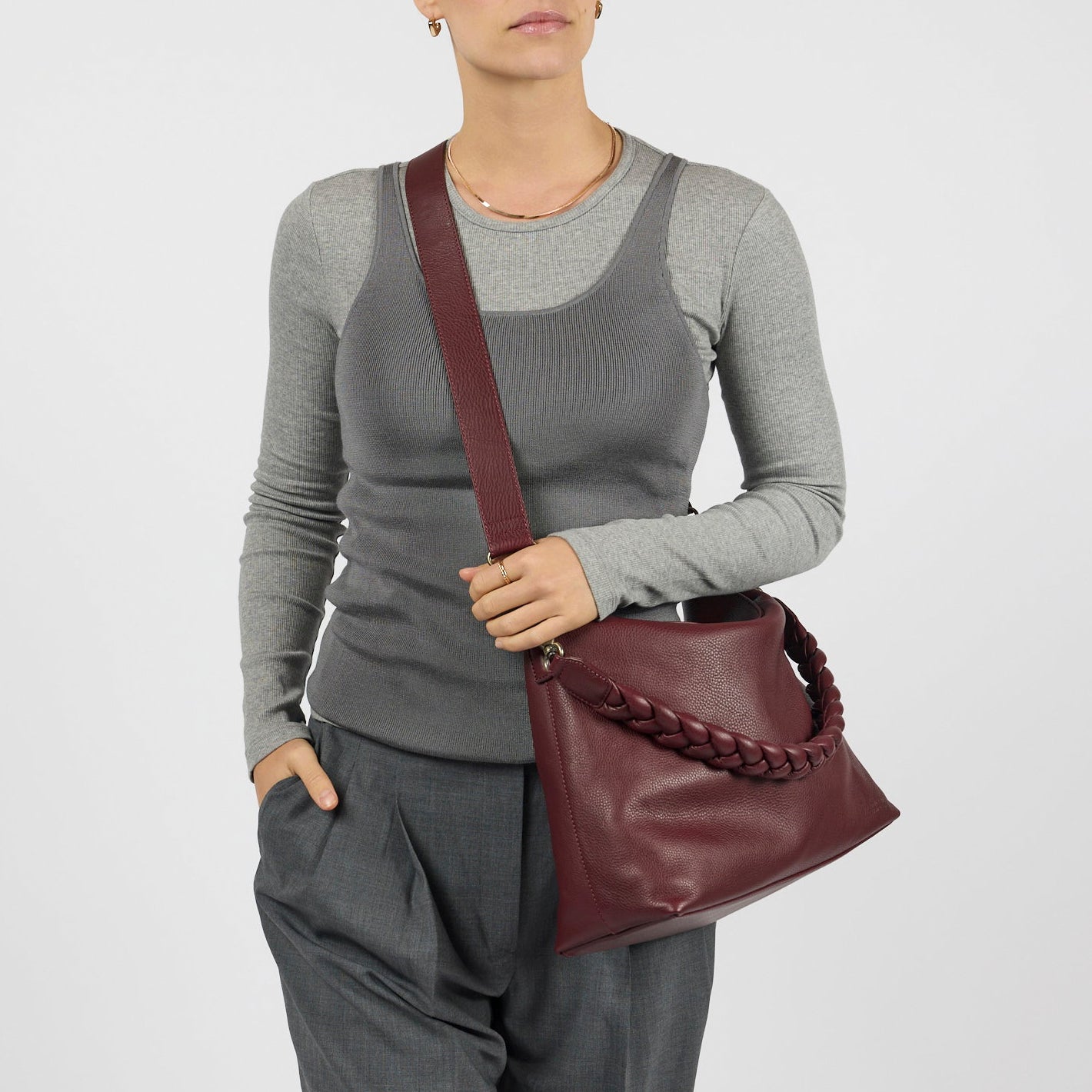 Sienna Tasche - Leder Dark Cherry