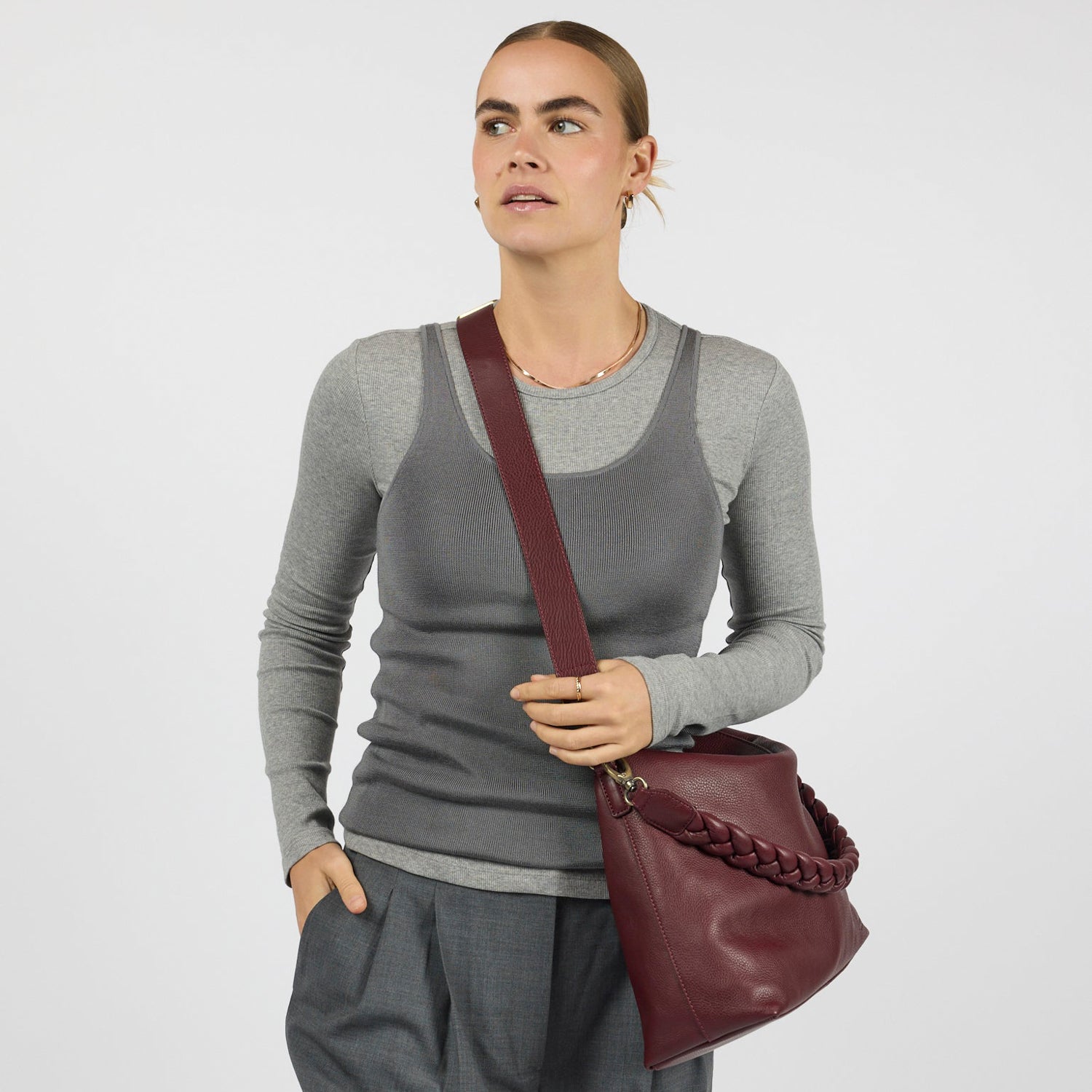 Sienna Tasche - Leder Dark Cherry