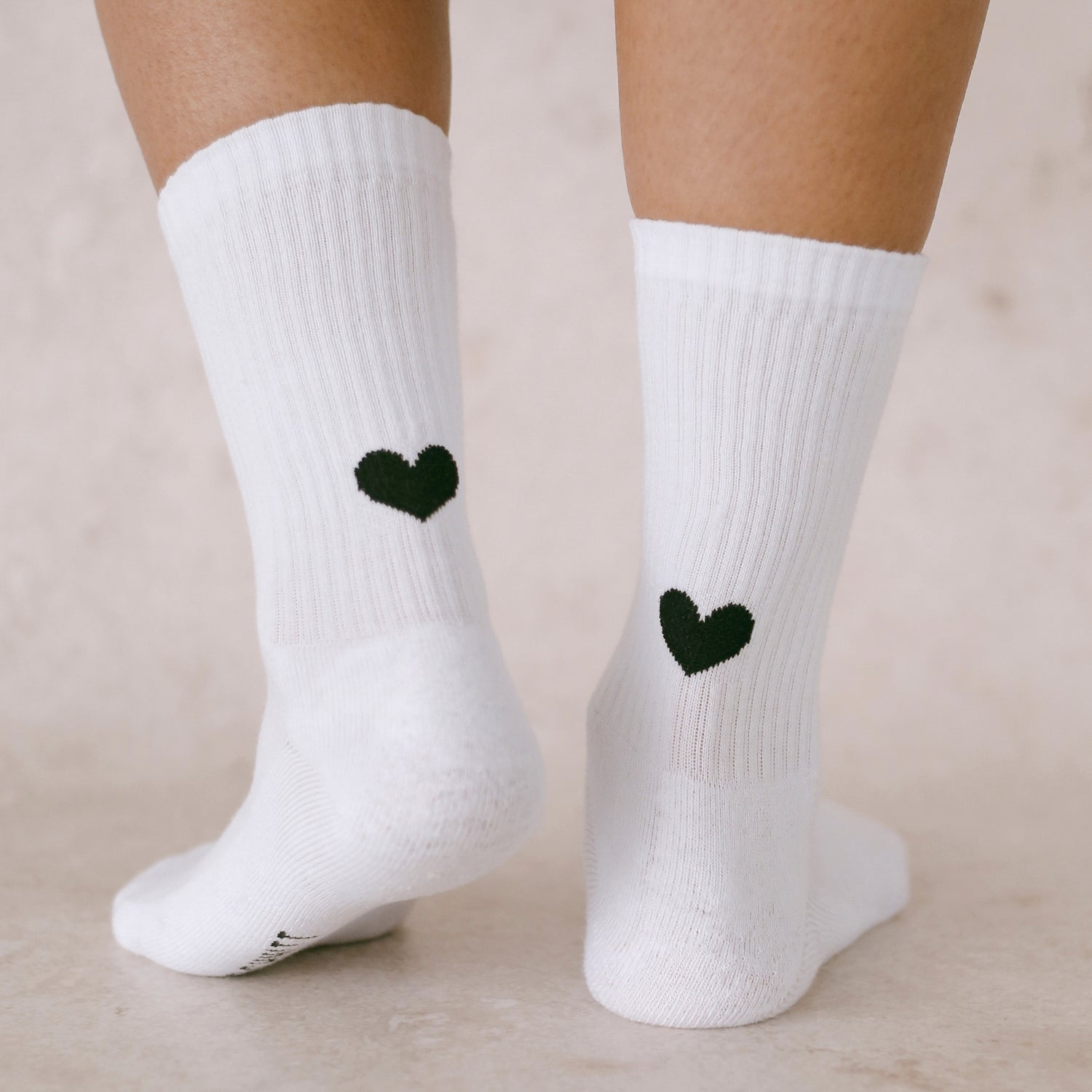 Socken mit Herz - schwarz