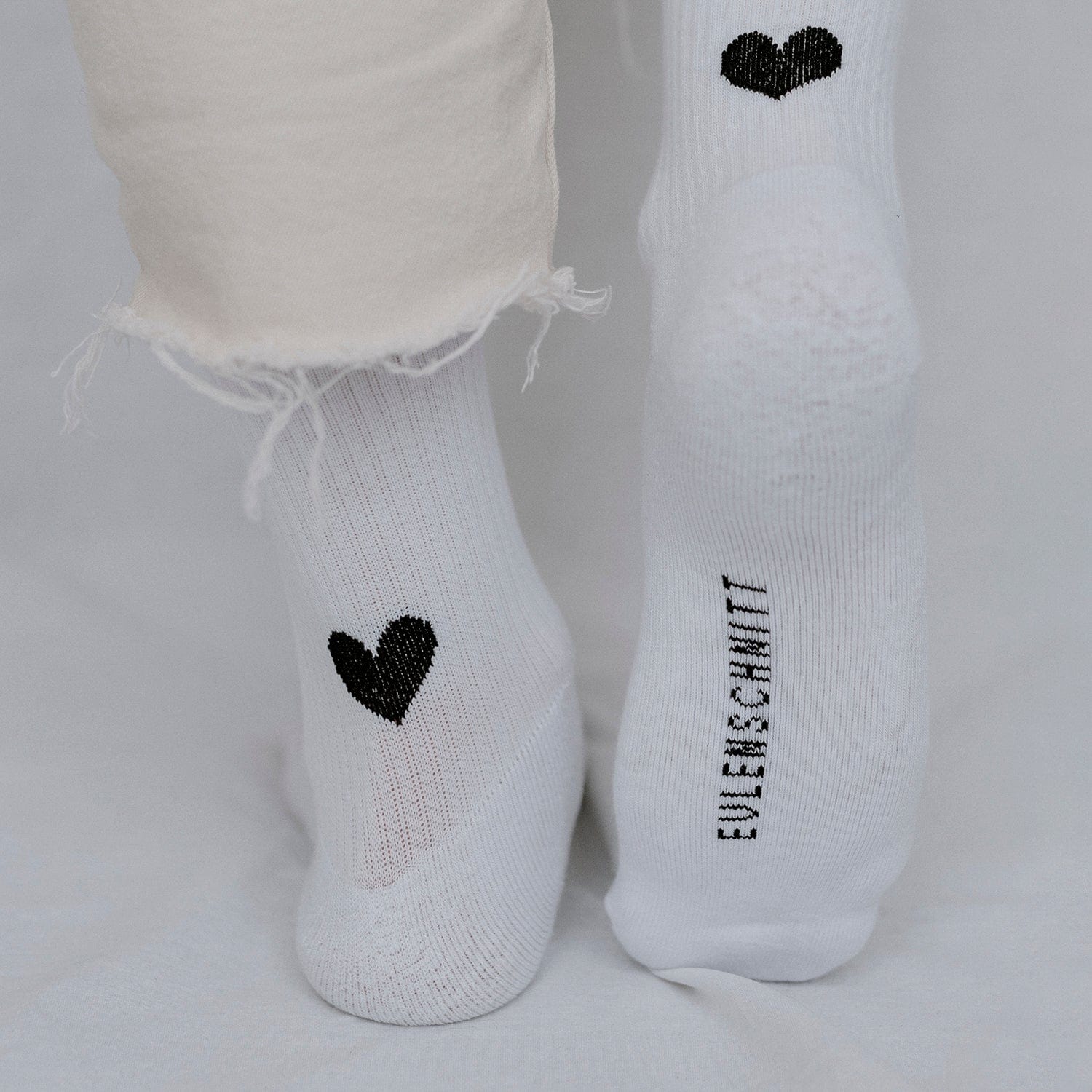 Socken mit Herz - schwarz