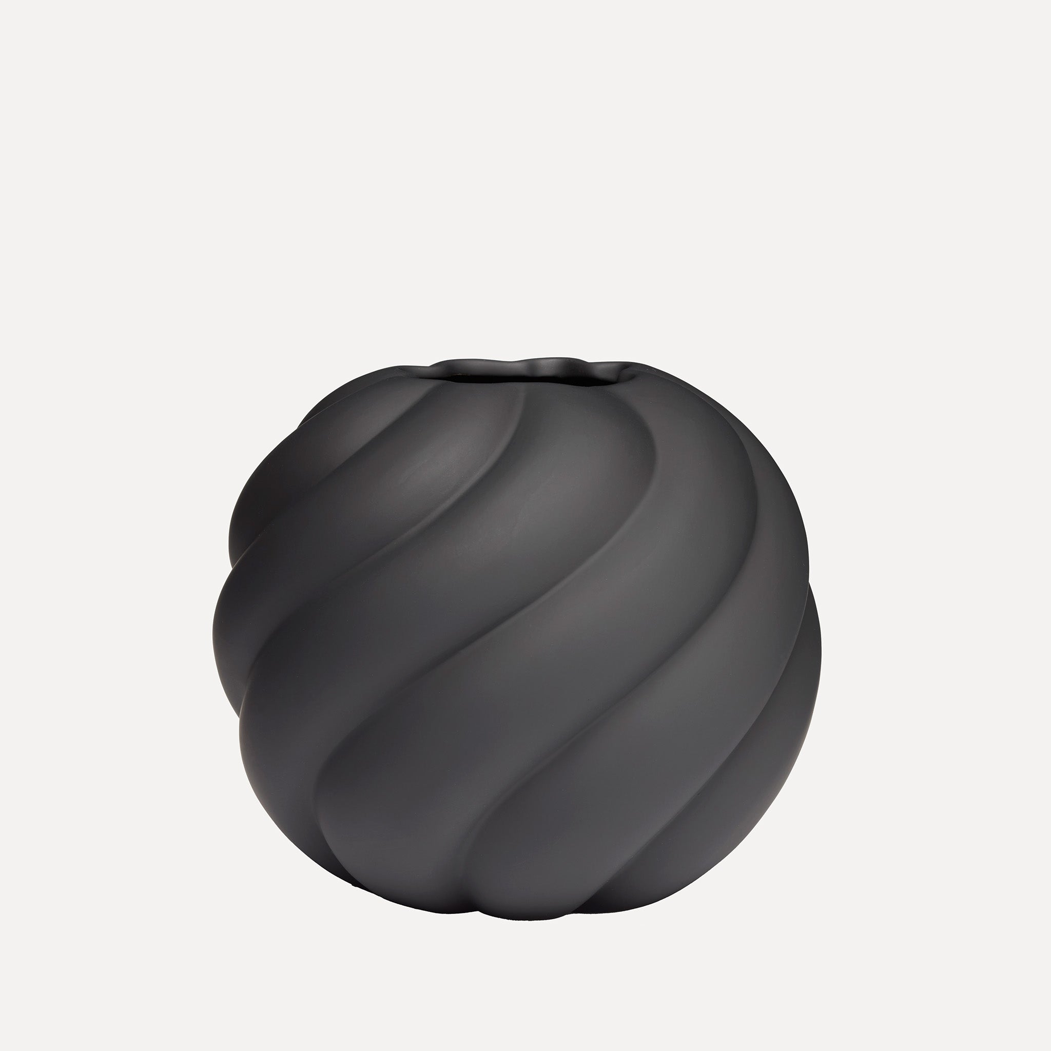 Twisted Ball Vase - schwarz
