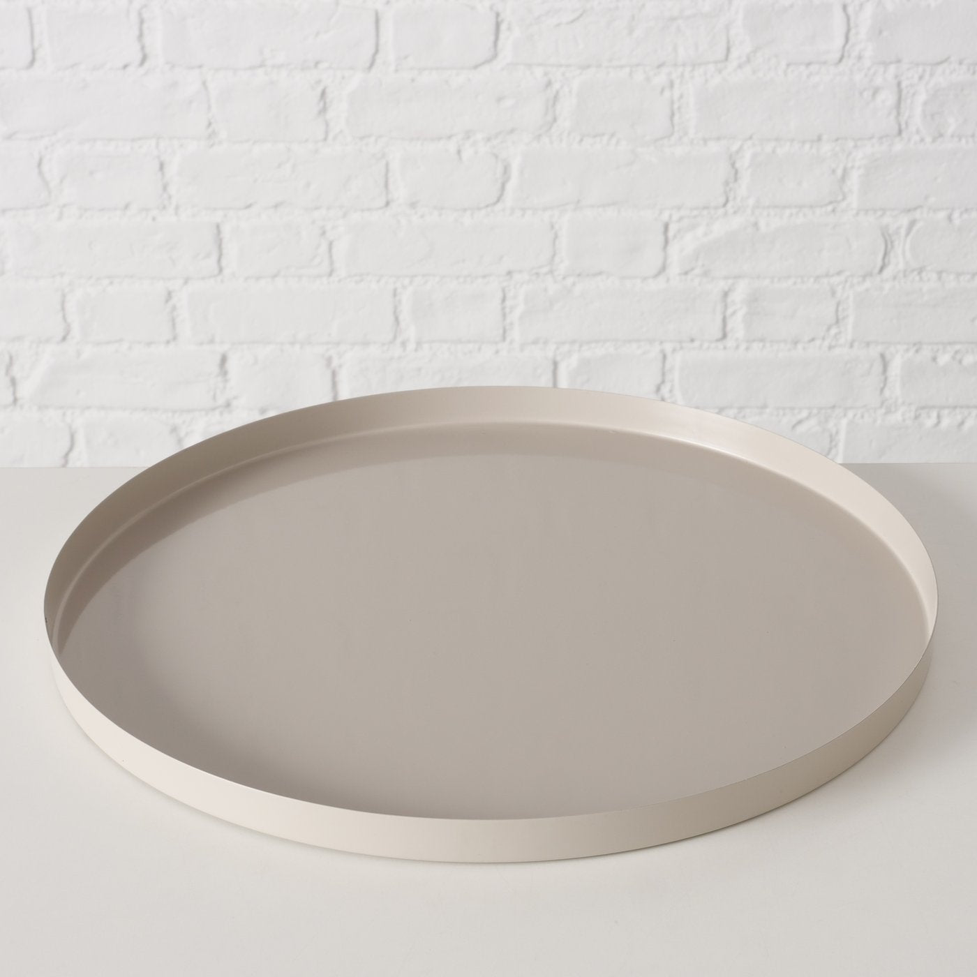 Tablett Rund - beige