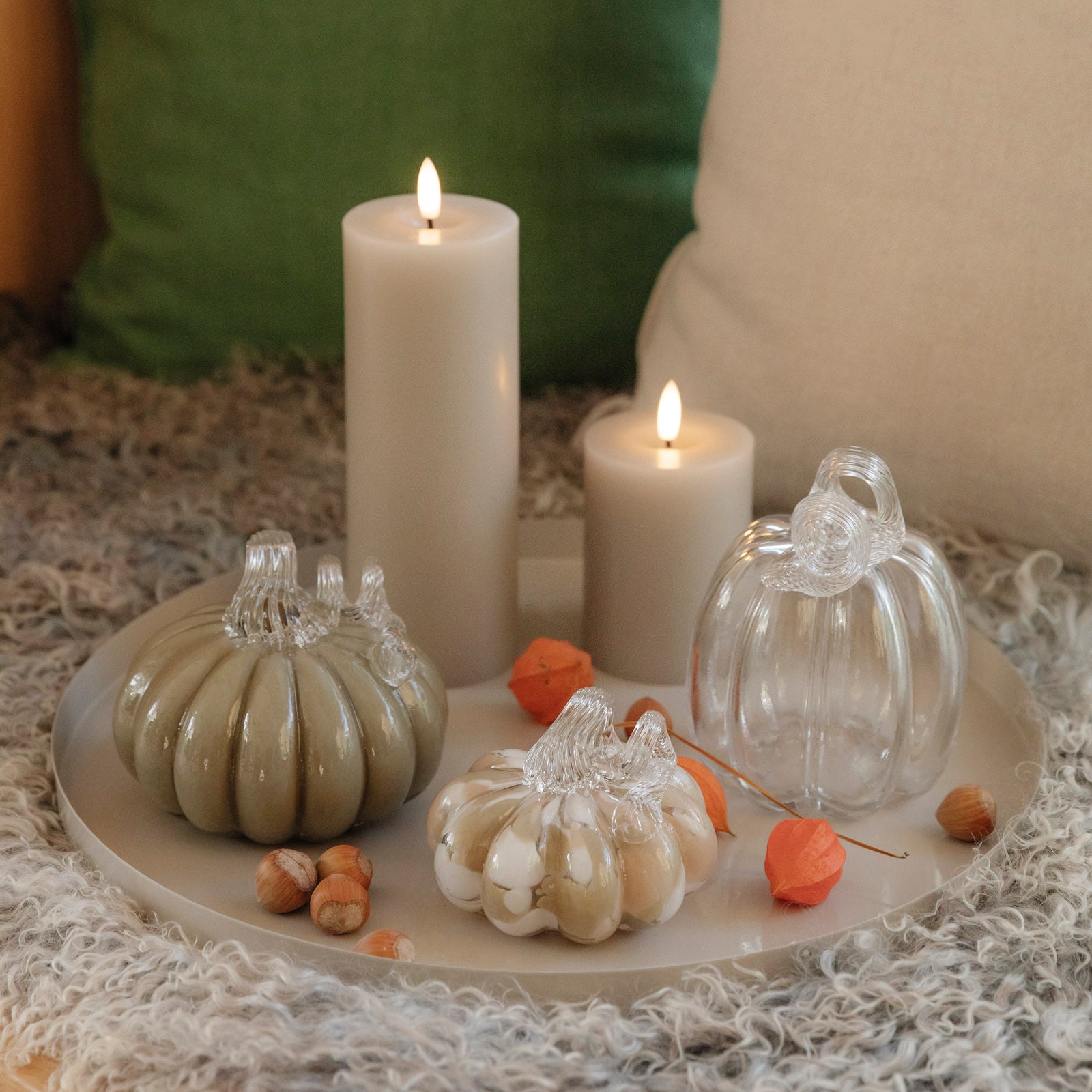 Tablett Rund - beige
