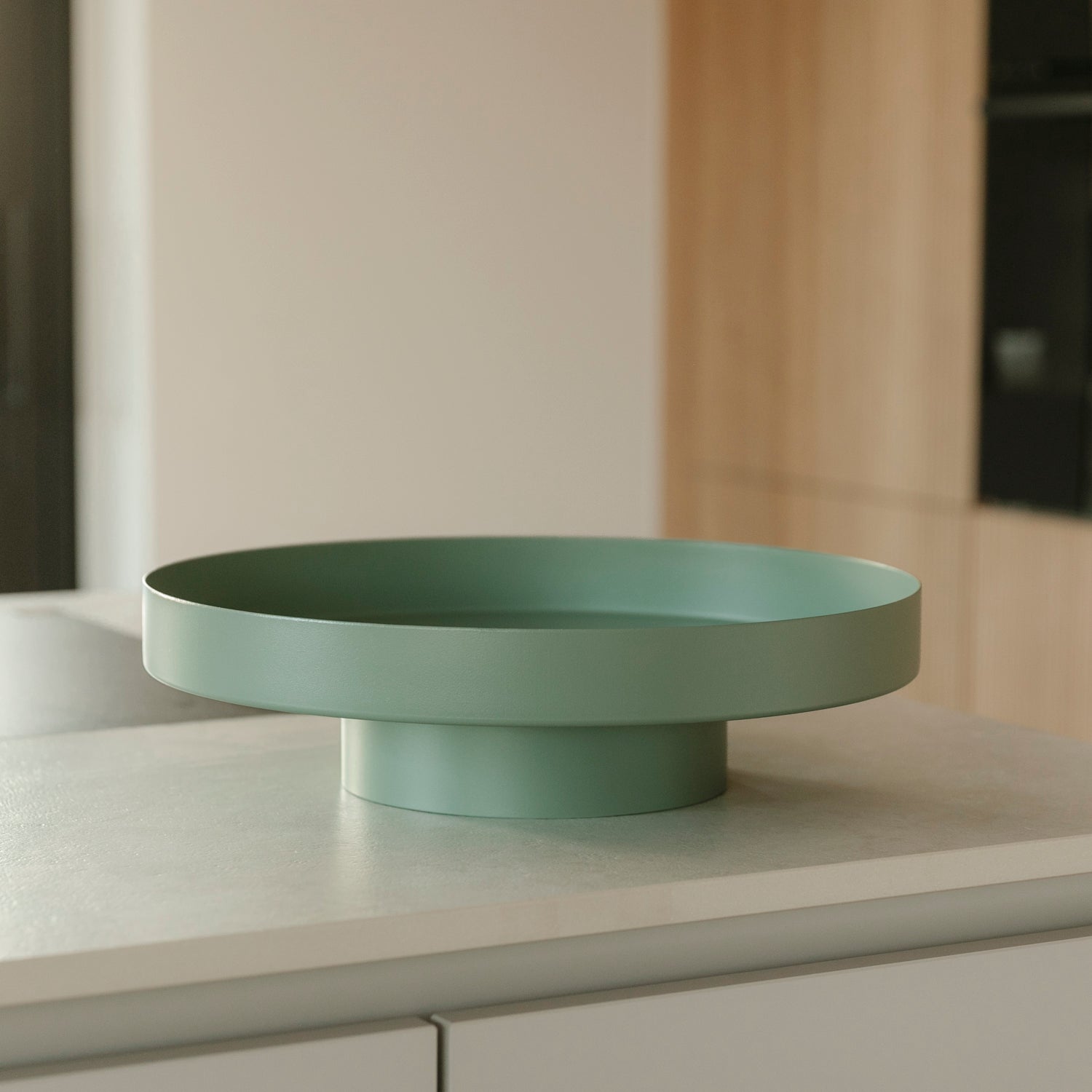 Tablett Erik mit Fuß - salbei