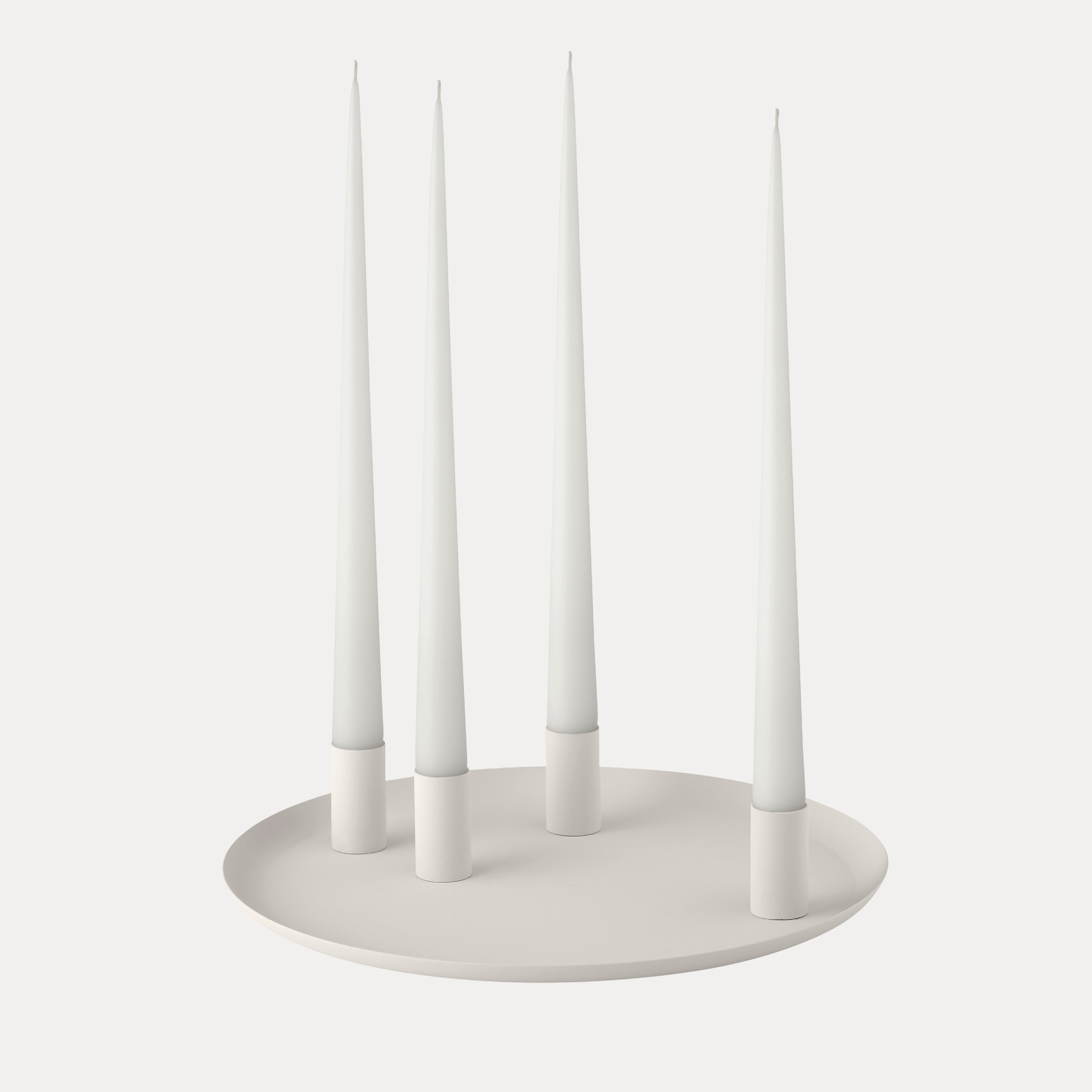 Tablett Loha rund mit magnetischen Kerzenhaltern - moonbeam