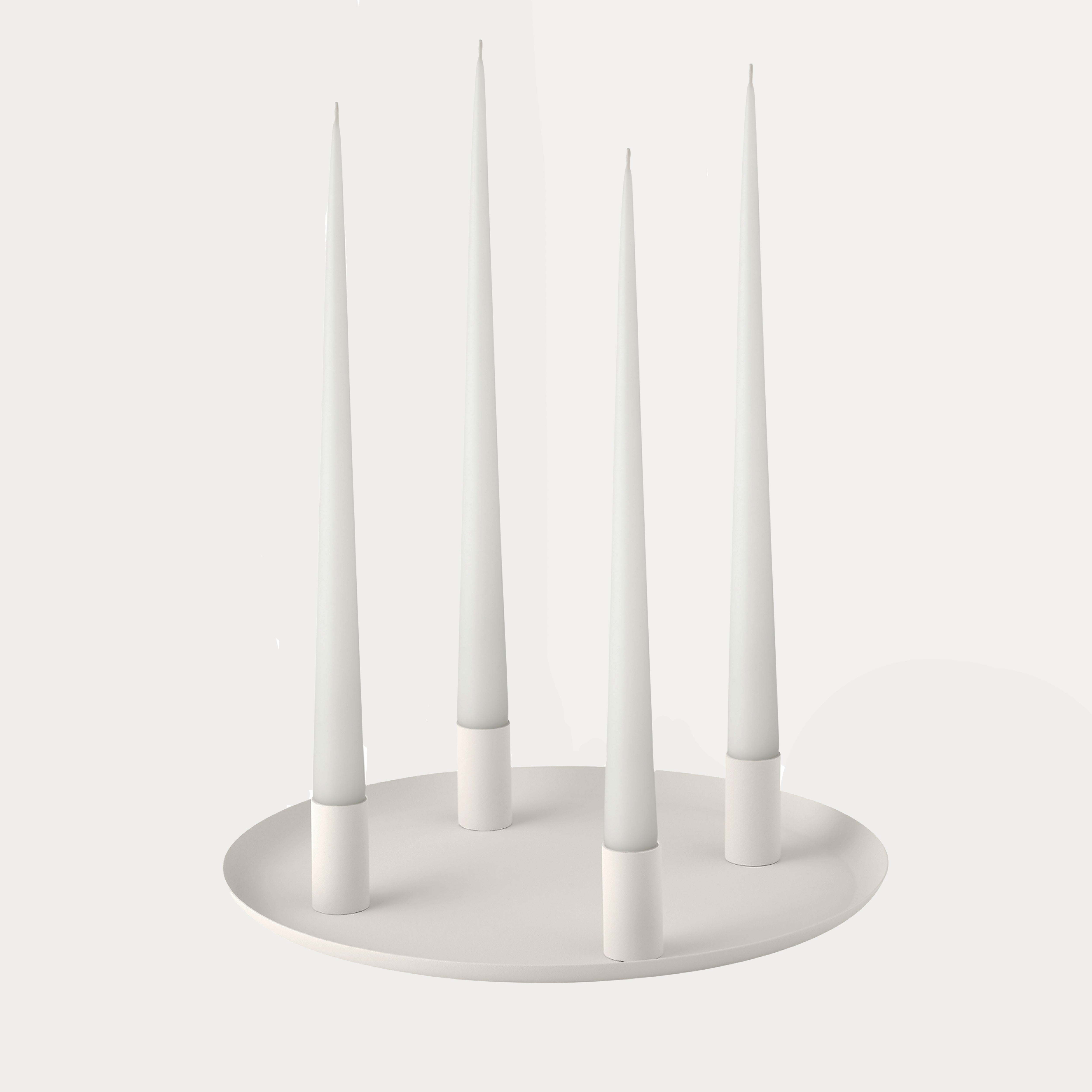 Tablett Loha rund mit magnetischen Kerzenhaltern - moonbeam