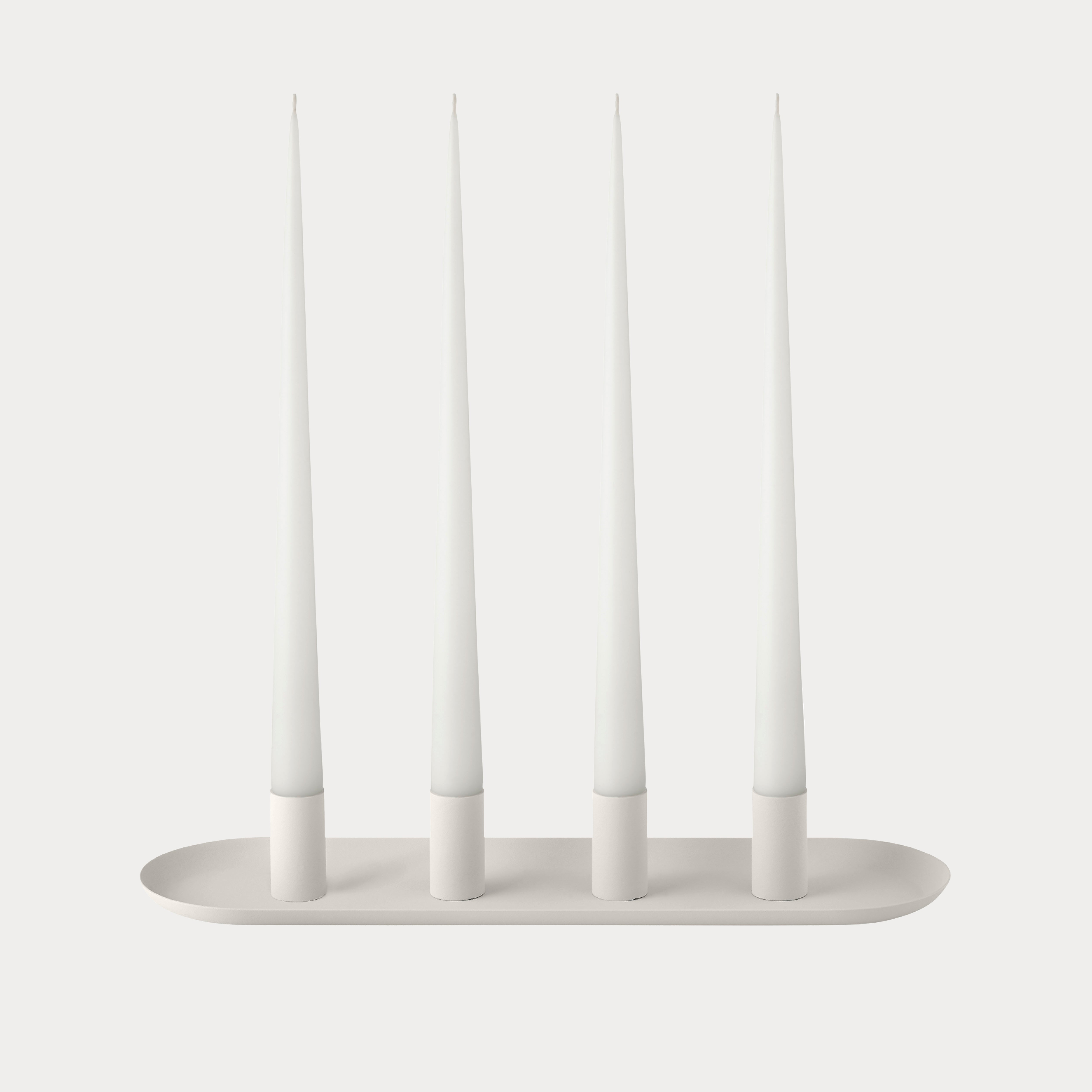 Tablett Loha oval mit magnetischen Kerzenhaltern - moonbeam