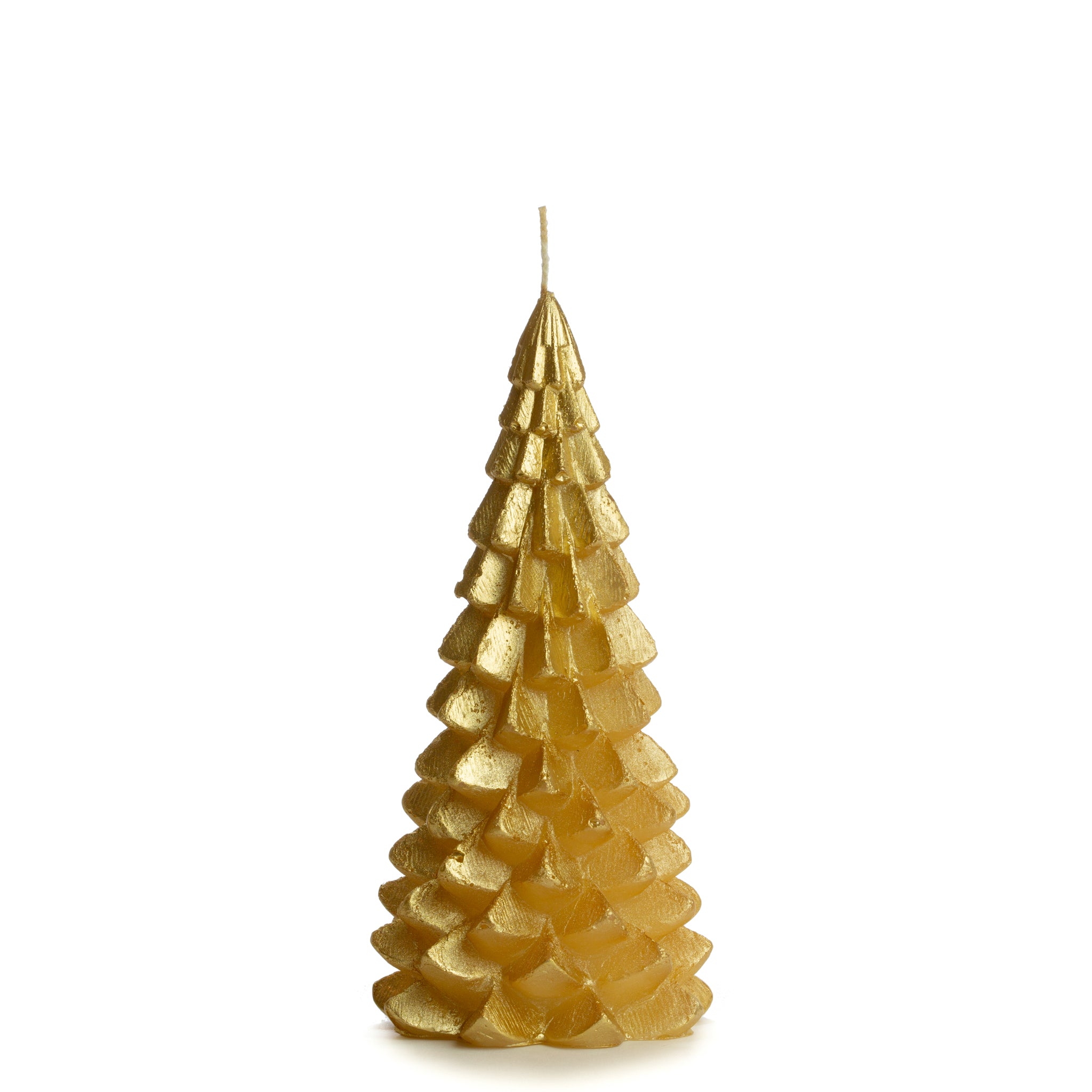 Weihnachtskerze Tannenbaum gold