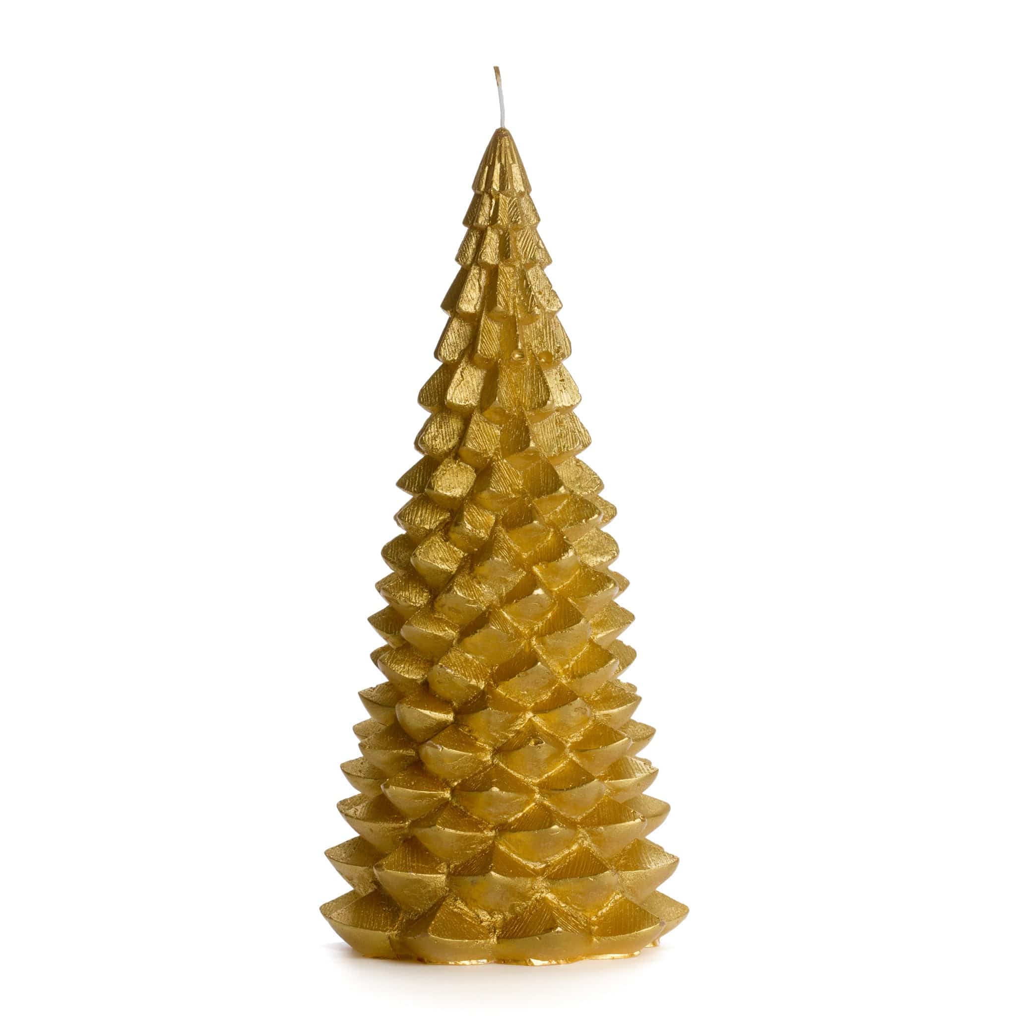 Weihnachtskerze Tannenbaum - gold