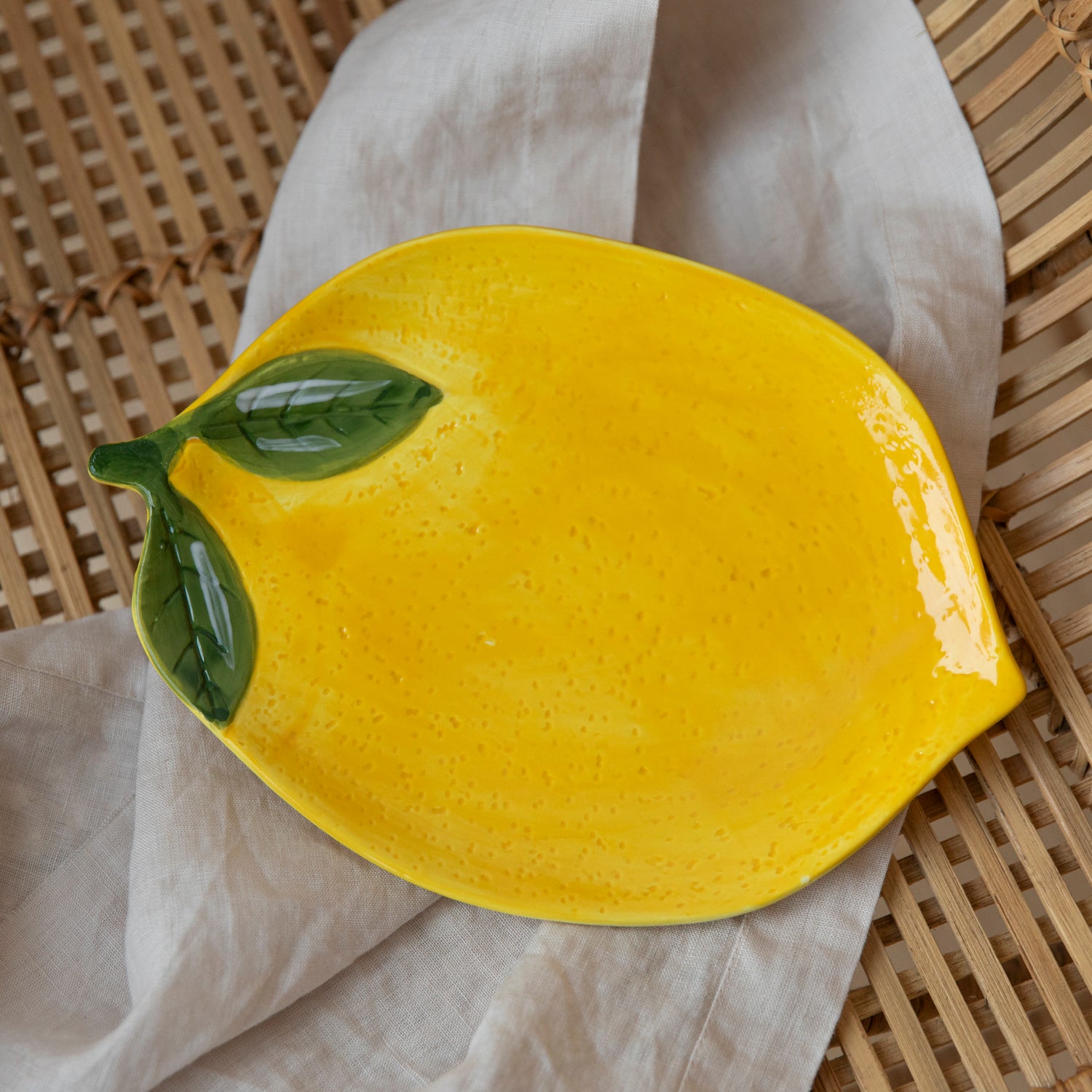 Flache Schale Zitrone