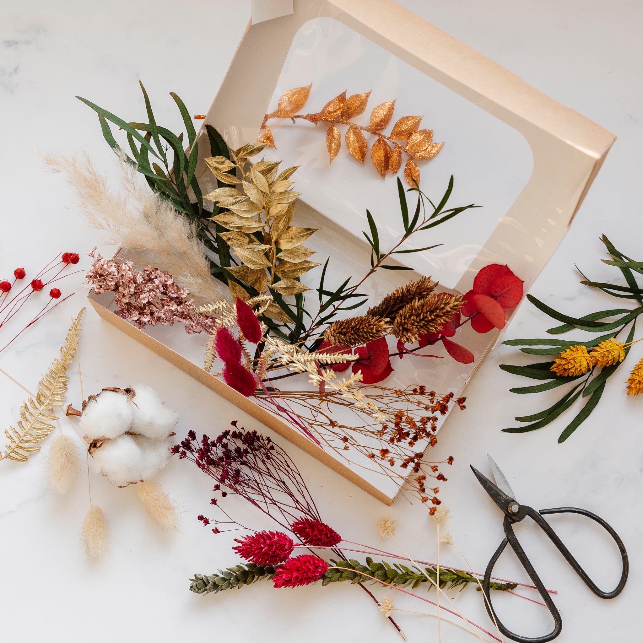 DIY Trockenblumen Mix Box - Weihnachten