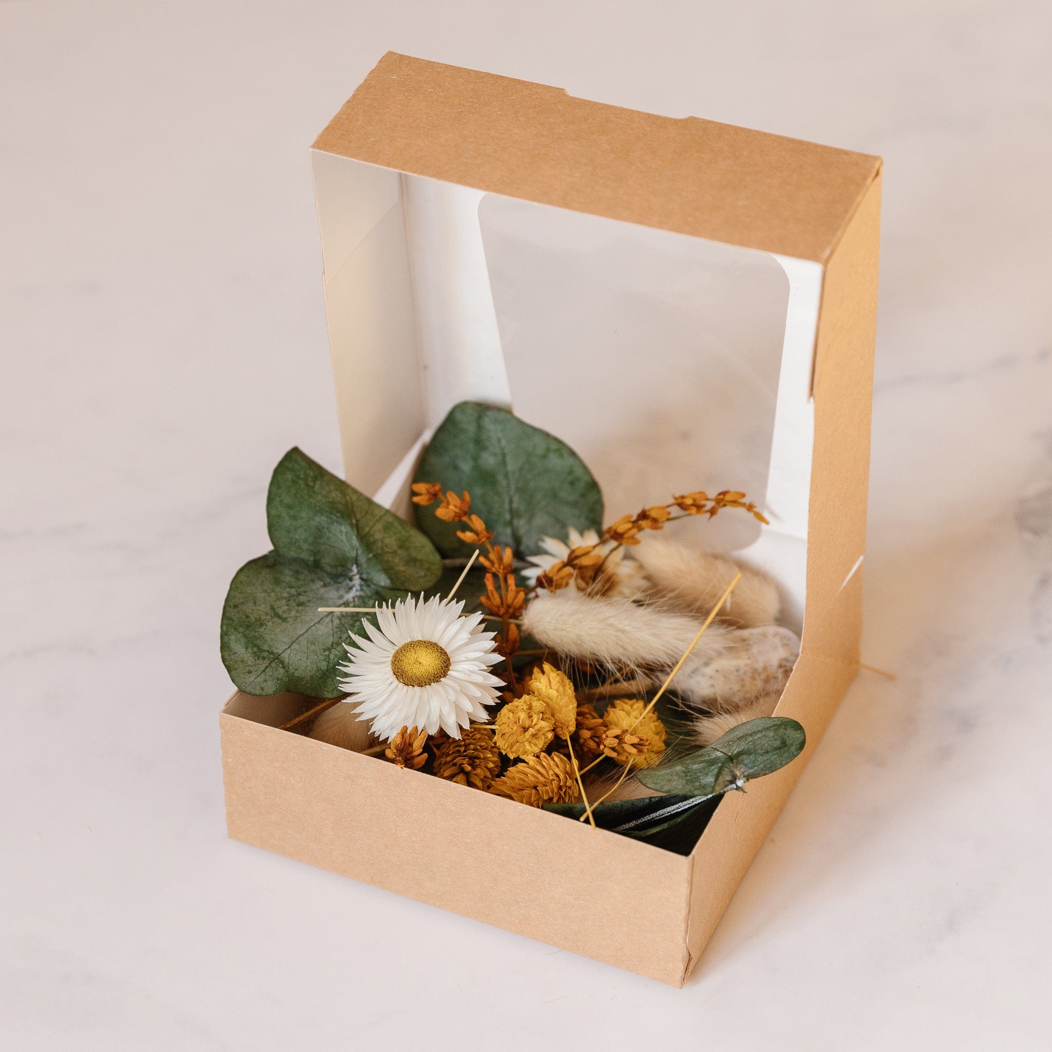 DIY Trockenblumen Mix Box grün gelb natur