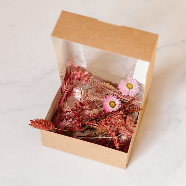 DIY Trockenblumen Mix Box rosa