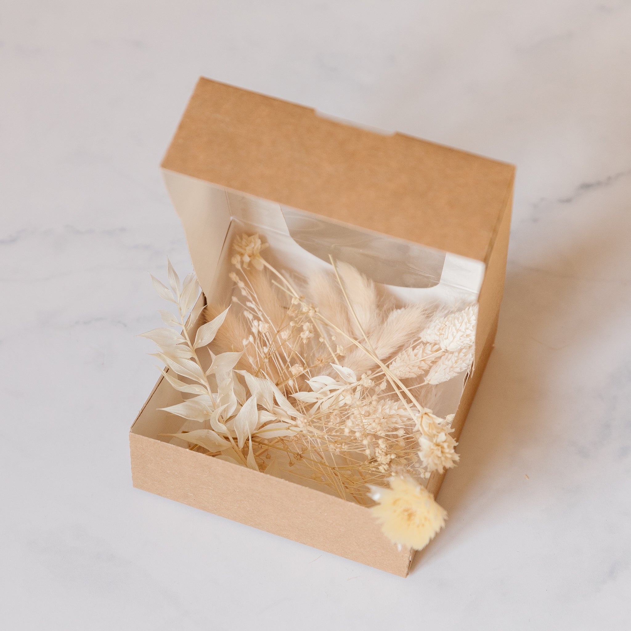 DIY Trockenblumen Mix Box creme weiß