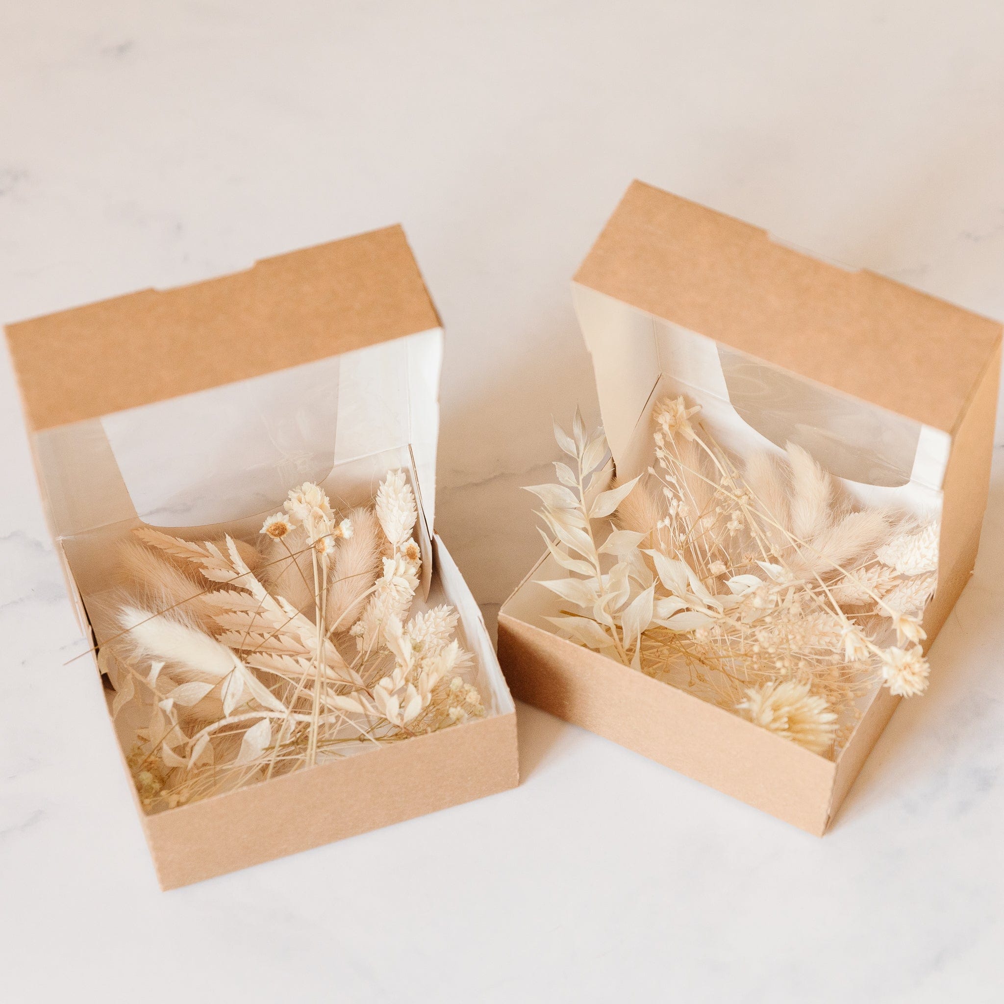 DIY Trockenblumen Mix Box creme weiß