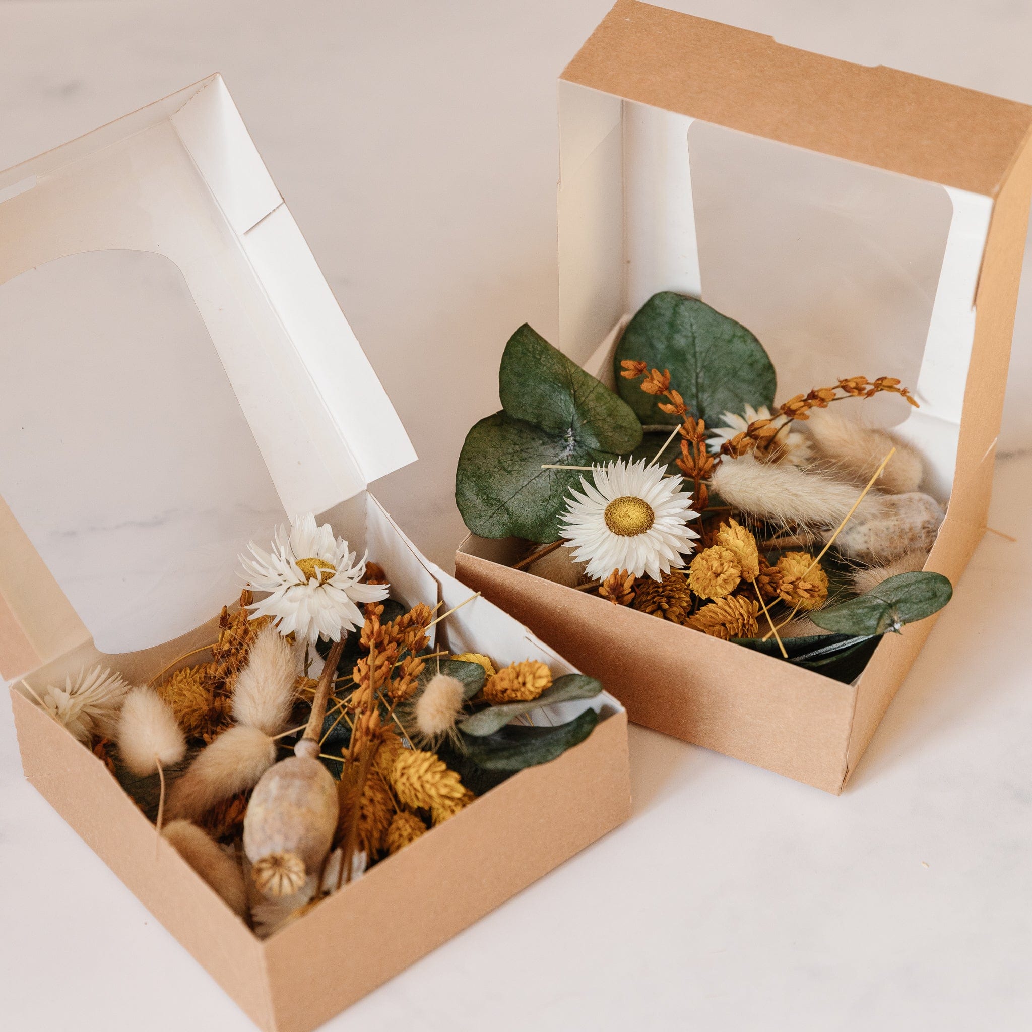 DIY Trockenblumen Mix Box grün gelb natur