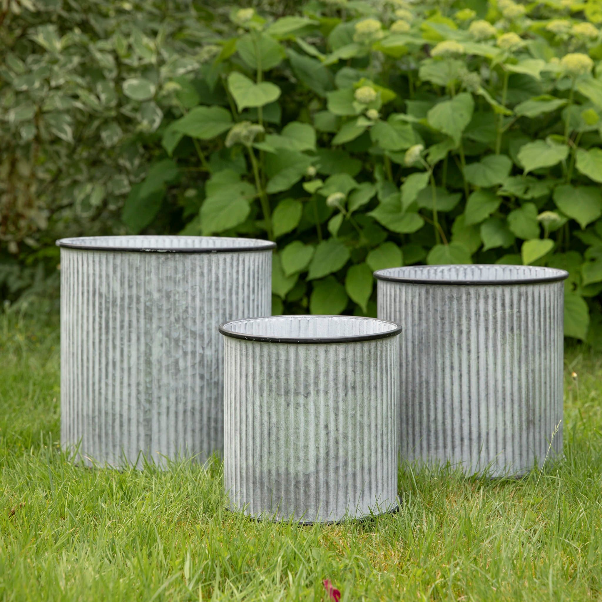 Pflanztopf Kit Stripe - grau