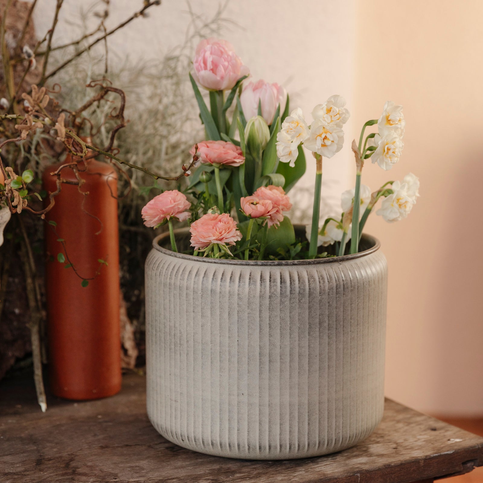Pflanztopf Hage Stripe - grau