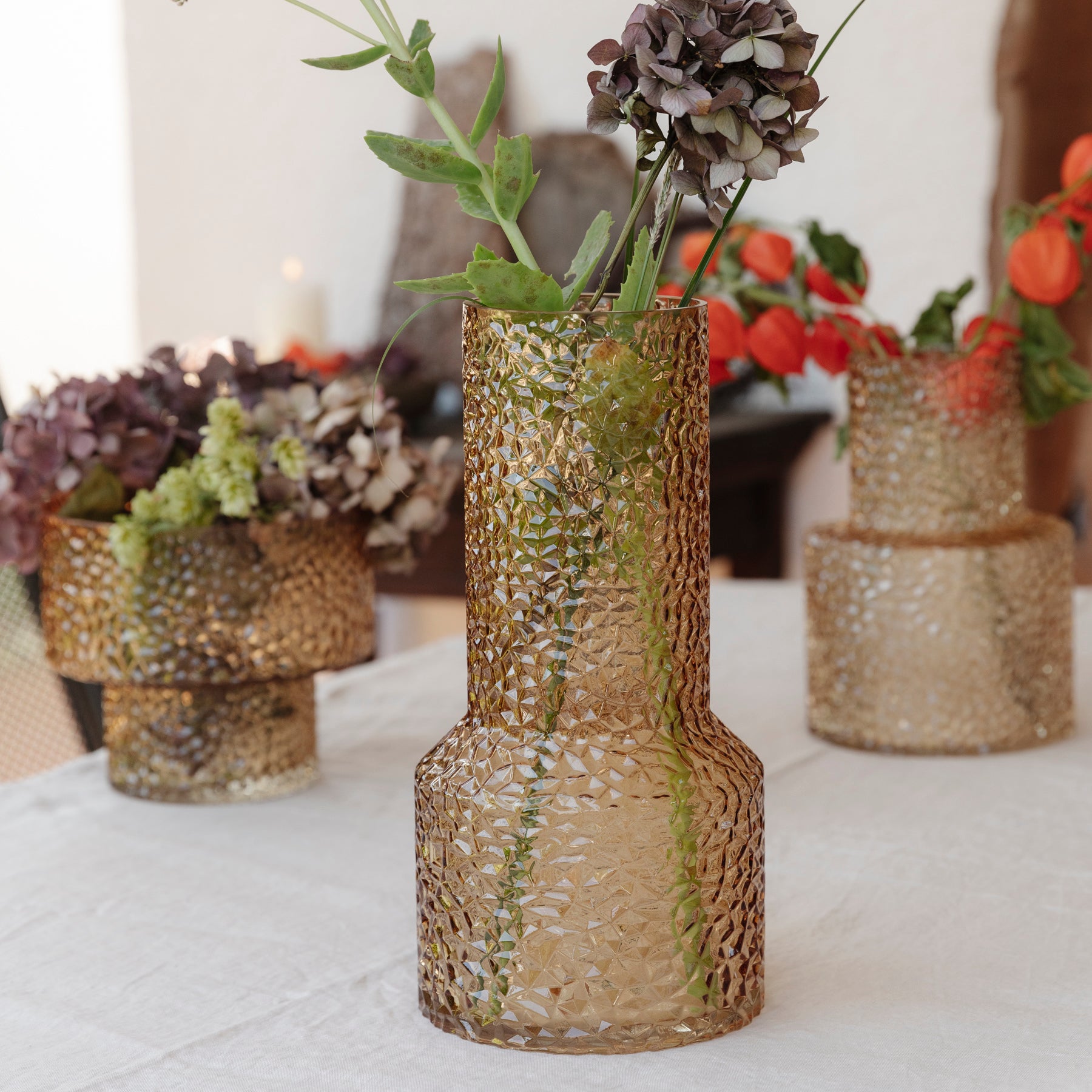 Vase Tuva L - amber